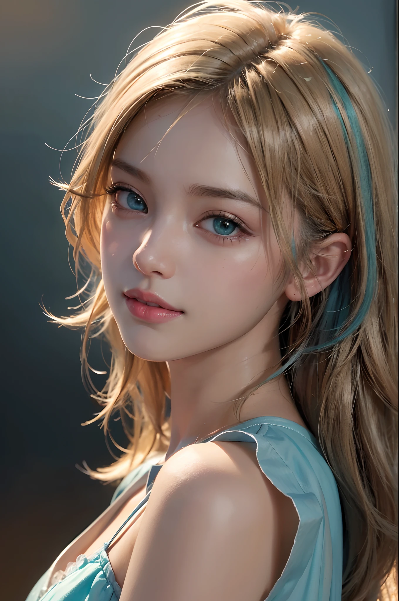 ultra-wide angle lens, award-winning glamour photograph, ((best quality)), ((masterpiece)), ((realistic)), skin pores, subsurface scattering, radiant light rays, high-res, detailed facial features, high detail, sharp focus, smooth, aesthetic, extremely detailed, (extremely detailed eyes, extremely detailed iris), extremely detailed hair, extremely detailed skin, extremely detailed clothes, octane render, photorealistic, realistic, post-processing, max detail, realistic shadows, roughness, natural skin texture, real life, ultra-realistic, photorealism, photography, 8k UHD, photography, hdr, intricate, elegant, highly detailed, sharp focus, stunning, beautiful, gorgeous), (masterpiece:1.2, best quality1:1, ultra-detailed:1.2, best shadow, 8k:1.1), (particle filled air:1.3, royal castle:1.1, marble features:1.3), (contrasting background, blurry background), (beautiful detailed face), high contrast, (perfect illumination:1.2, beautiful color, delicate color), ((cinematic light)), ((cel shaded:1.3)), colorful, incredible detail, dramatic light, intricate details, (1 girl, solo, red hair, grin, long straight hair:1.1, green eyes, jade eyes, dynamic angle, white dress:1.2, floral dress, royal dress, flower decorated dress:1.1, white rose:1.2, sleeveless, collarbone, viewed from below, looking down on viewer), no wearing suits, full body