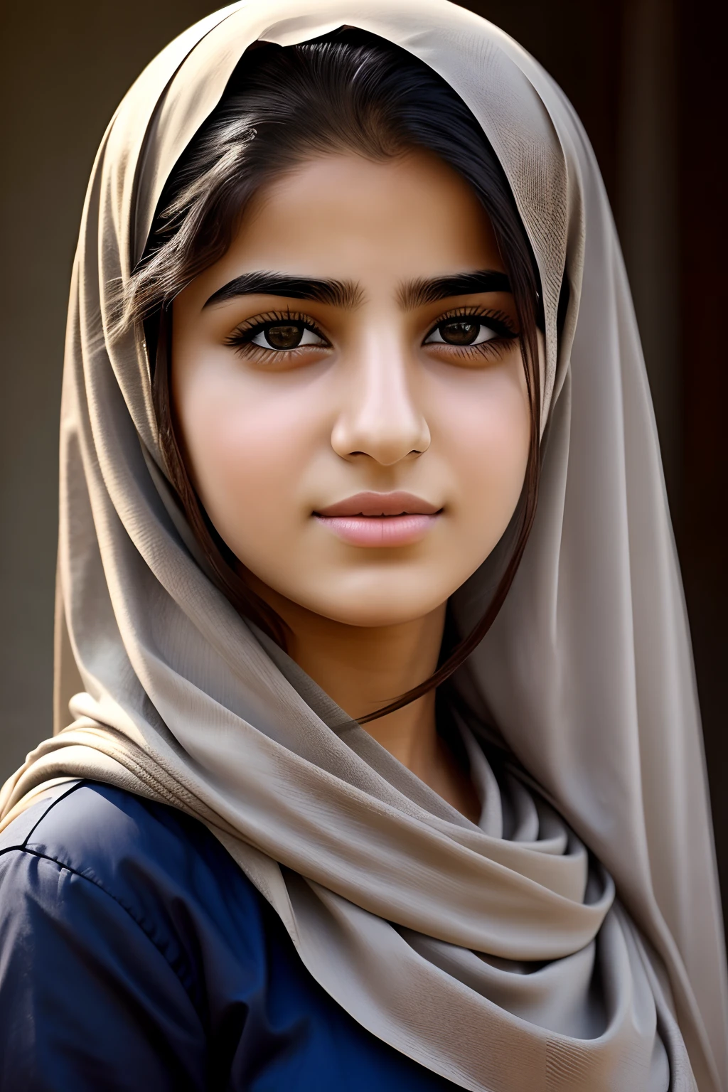 Realistic and detailed portrait of an Iraqi girl, attractive, 16 years old