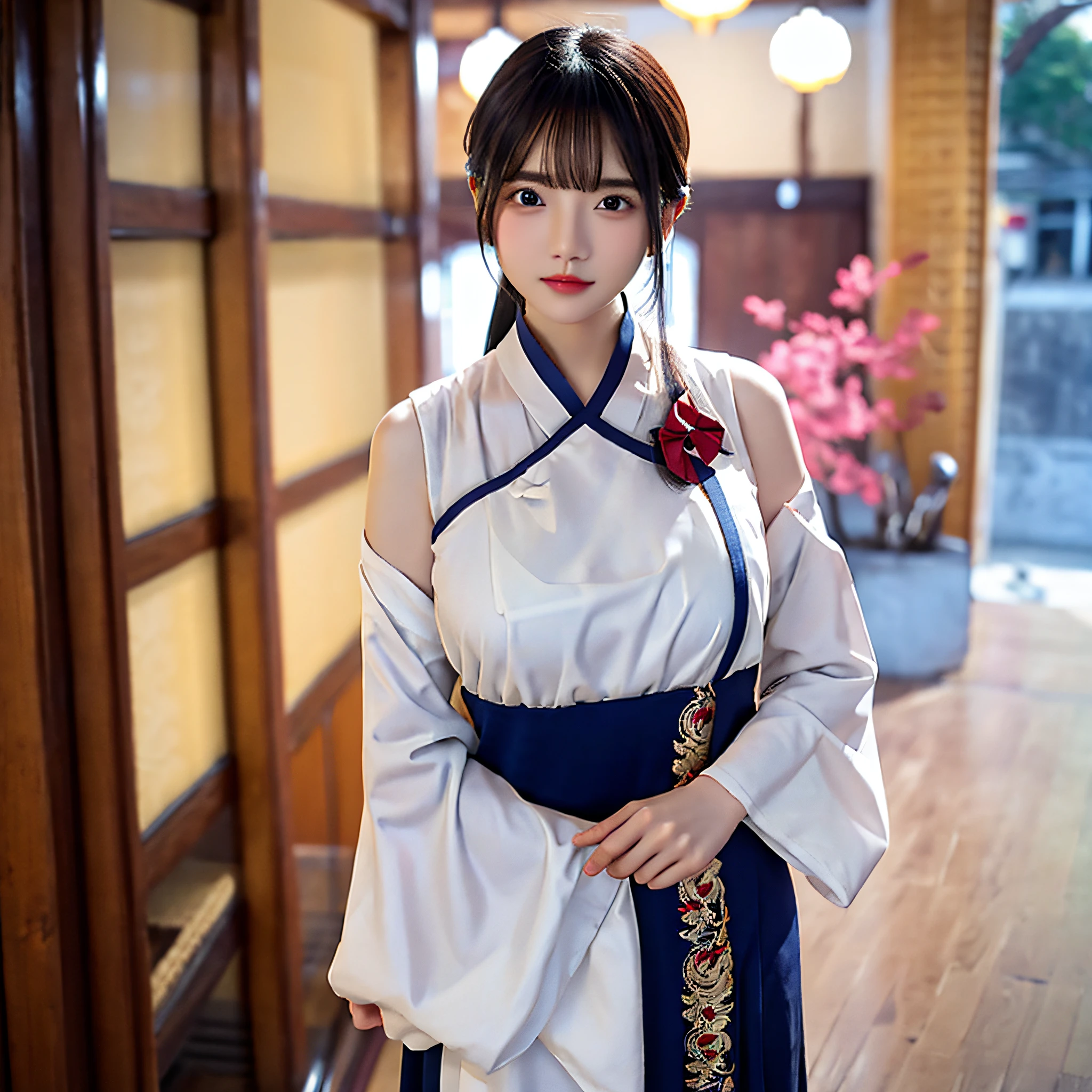 A handsome woman,Shop Xiao Er dressed up,A hand towel was draped over his shoulder,The sleeves are crude,White arms are exposed,The shirt is snug on the body,The chest is towering、Willow waist slender,Ordinary dress,But it has a special charm,I was thrilled to see it。