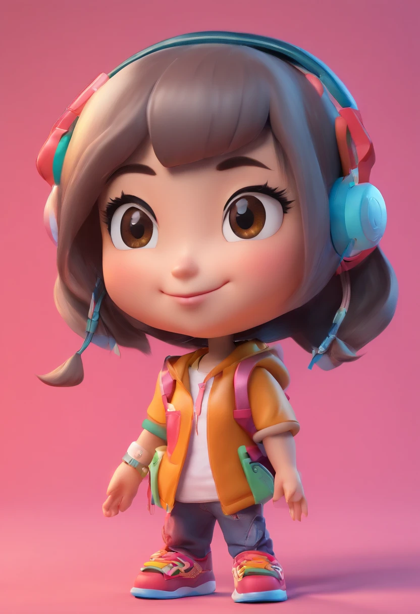 Extreme asian woman caricature chibi
