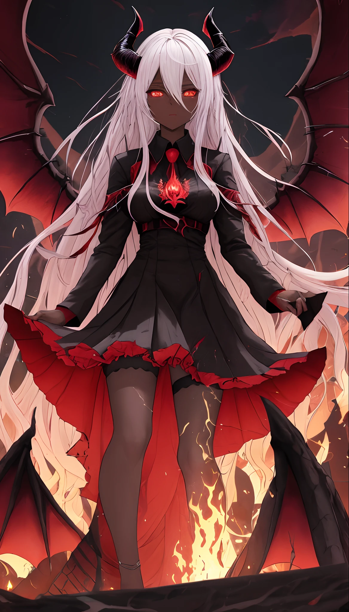 (dark skin), (demon horns), large breasts,
Immortal temptation takes over my mind
Condemned
Fallen weak on my knees, summon the strength
Of mayhem
I am the storm that is approaching
Provoking black clouds in isolation
I am reclaimer of my name
Born in flames, I have been blessed
My family crest is a demon of death
Forsakened, I am awakened
A phoenix's ash in dark divine
Descending misery
Destiny chasing time
Inherit the nightmare, surrounded by fate
Can't run away
Keep walking the line between the light
Led astray
Through vacant halls I won't surrend5r
The truth rev5aled in eyes of ember
We fight through fire and ice forever
Two souls once lost, and now they remember
I am the storm that is approaching
Provoking black clouds and isolation
I am reclaimer of my name
Born in flames, I have been blessed
My family crest is a demon of death
Forsakened, I am awakened
A phoenix's ash in dark divine
Descending misery
Destiny chasing time
Disappear into the night
Lost shadows left behind
Obsession's pulling me
Fading, I've come to take what's mine
Lurking in the shadows under veil of night
Constellations of blood pirouette
Dancing through the graves of those who stand at my feet
Dreams of the black throne I keep on repeat
A derelict of darkness, summoned from the ashes
The puppetmaster congregates all the masses
Pulling strings, twisting minds as blades hit
You want this power? Then come try and take it
Beyond the tree
Fire burns
Secret love
Bloodline yearns
Dark minds embrace
Crimson joy
Does your dim heart
Heal or destroy?
Bury the light deep within
Cast aside, there's no coming home
We're burning chaos in the wind
Drifting in the ocean all alone