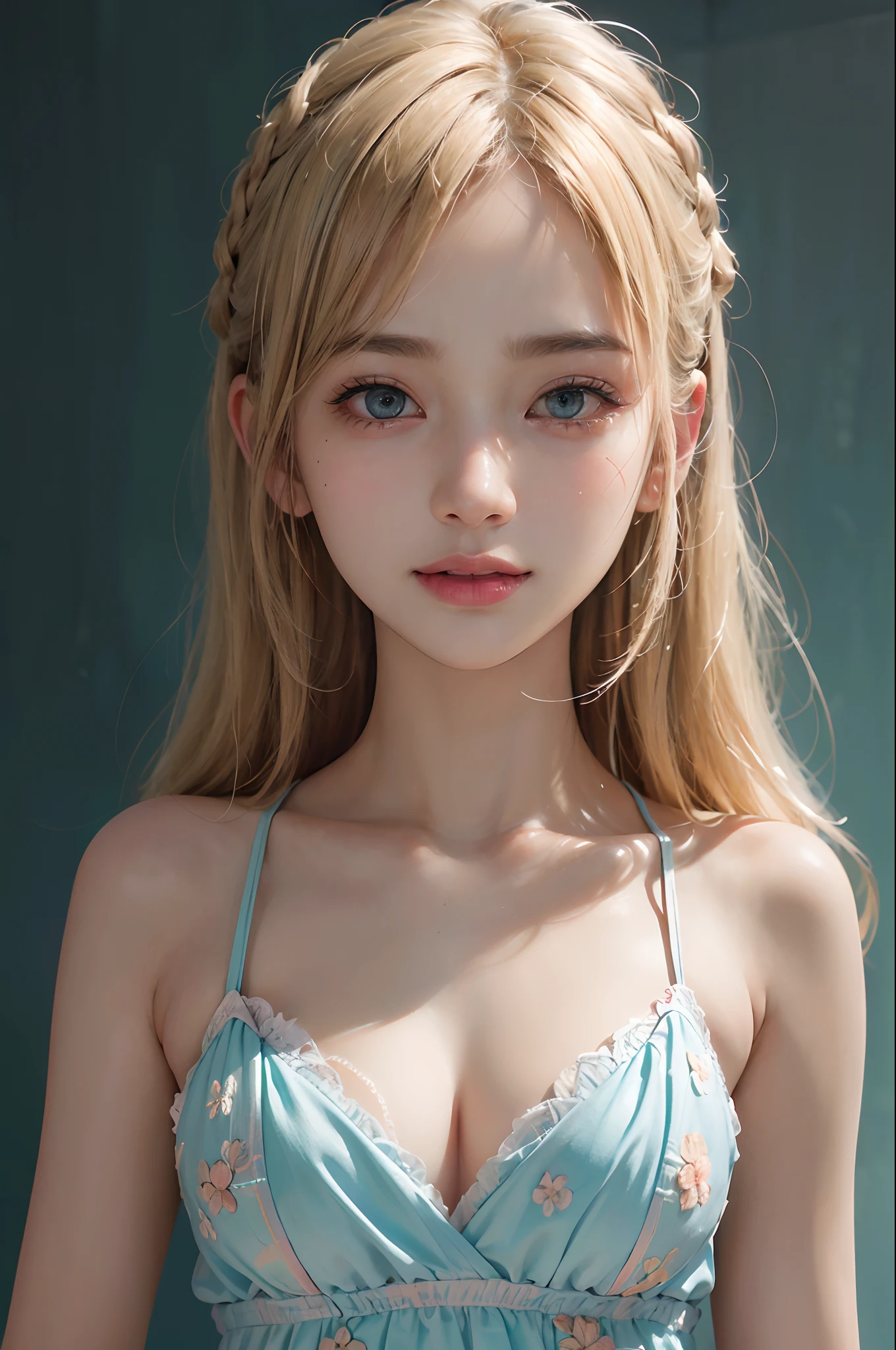(ultra realisic), (Illustration), (Resolution Enhancement), (8K), (Extremely detailed), (Best Illustration), (beautiful-detailed eyes), (Best Quality), (The ultra-detailliert), (Masterpiece ), ( wall paper), (Detailed face),a blond, Wavy hair,(hi-top fade:1.3), (Smiling broadly, bright look), dark theme, soothing tones, muted colors, High contrast, (Natural skin texture, hyperrealism, Soft light, edgy),exposure blend, medium shot, Bokeh, (HDR:1.4), High contrast, (films, teal and orange:0.85), (muted colors, faded colors, soothing tones:1.3), Low saturation, (hyperdetailed:1.2), (black:0.4)