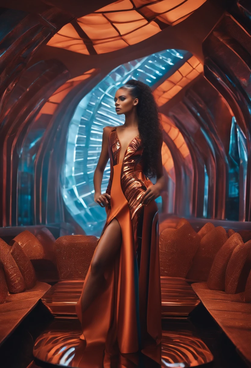 Exaggerated futuristic fashion design