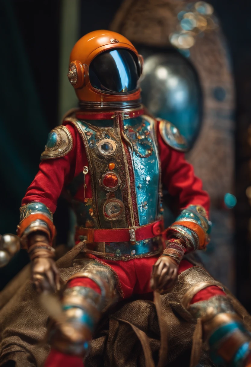 Spaceman doll, Scissors in hand,Fashionab