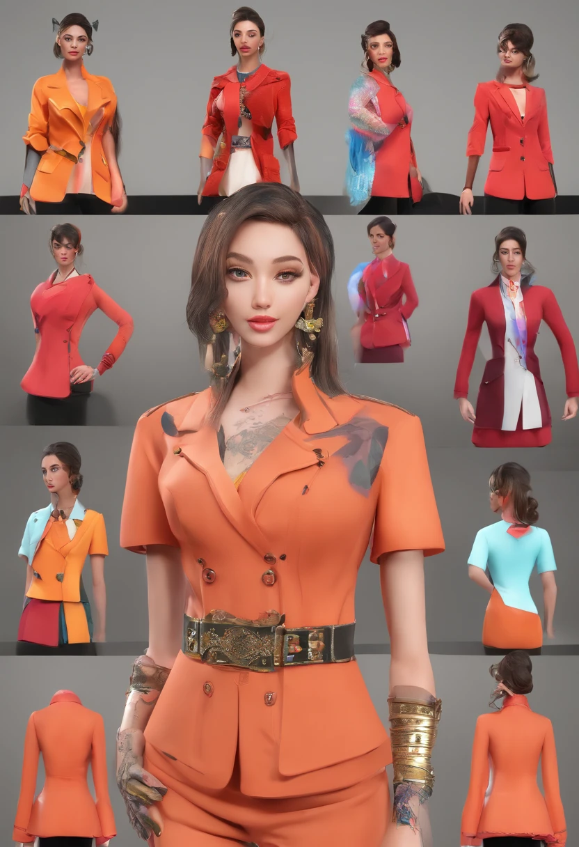 Tailor by profession，Fashion dress-up，Full body standing painting，3D立体，Detailed textures，High definition