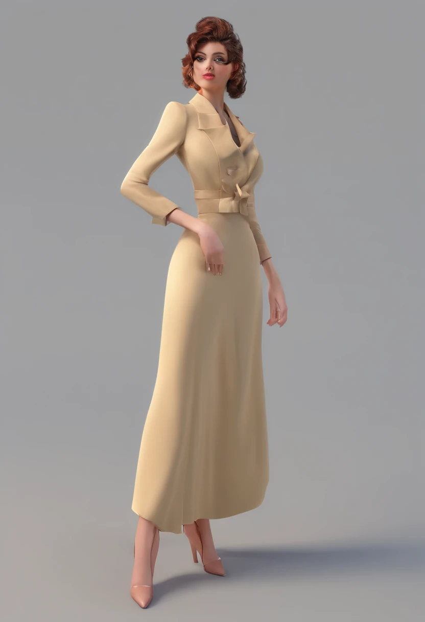 Tailor by profession，Fashion dress-up，Full body standing painting，3D立体，Detailed textures，High definition