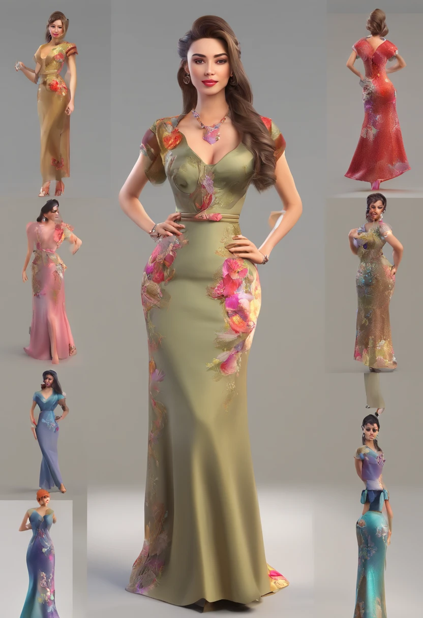 Tailor by profession,Fashion dress-up,Full body standing painting,3D立体,Detailed textures,High definition