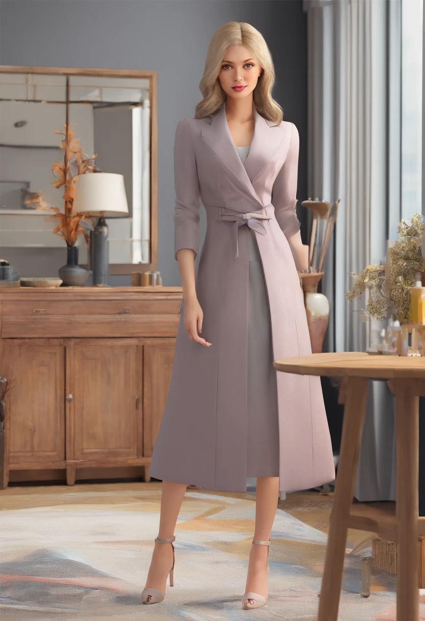 Tailor by profession，Fashion dress-up，Full body standing painting，3D立体，Detailed textures，High definition