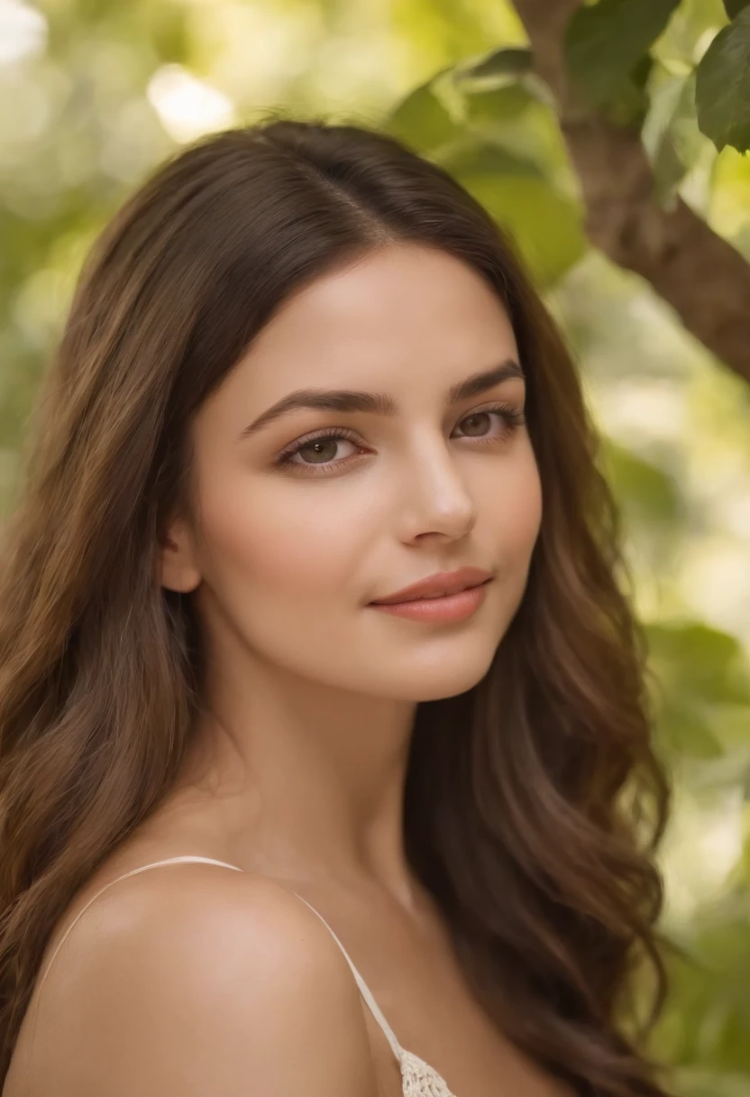 (best quality,Alto),(Realistic:1.37),uma jovem morena,belos olhos castanhos detalhados,Cabelos castanhos escuros cacheados,lovely smile,bochechas rosadas,pele clara,roupa elegante,
Standing in a lush green garden,cheio de flores vibrantes,borboletas flutuando suavemente em torno dela,
Soft sunlight filtering through the trees,casting a warm glow over her,
a peaceful and tranquil atmosphere, como se o tempo parasse,
capturing the essence of youth and natural beauty,
uma pitada de brisa farfalhar suavemente seus cabelos,
imerso na beleza da natureza, Embracing the serenity of the surroundings,
Impeccable attention to detail in every aspect,
the shadowy shadows creating a sense of depth and dimension,
textura meticulosamente capturada e detalhes finos na folhagem,
vivid colors enhancing the vibrancy and life of the scene,
realismo requintado dando vida ao personagem,
carefully crafted lighting conveying a sense of harmony and balance,
a masterpiece that evokes a sense of joy and wonder.