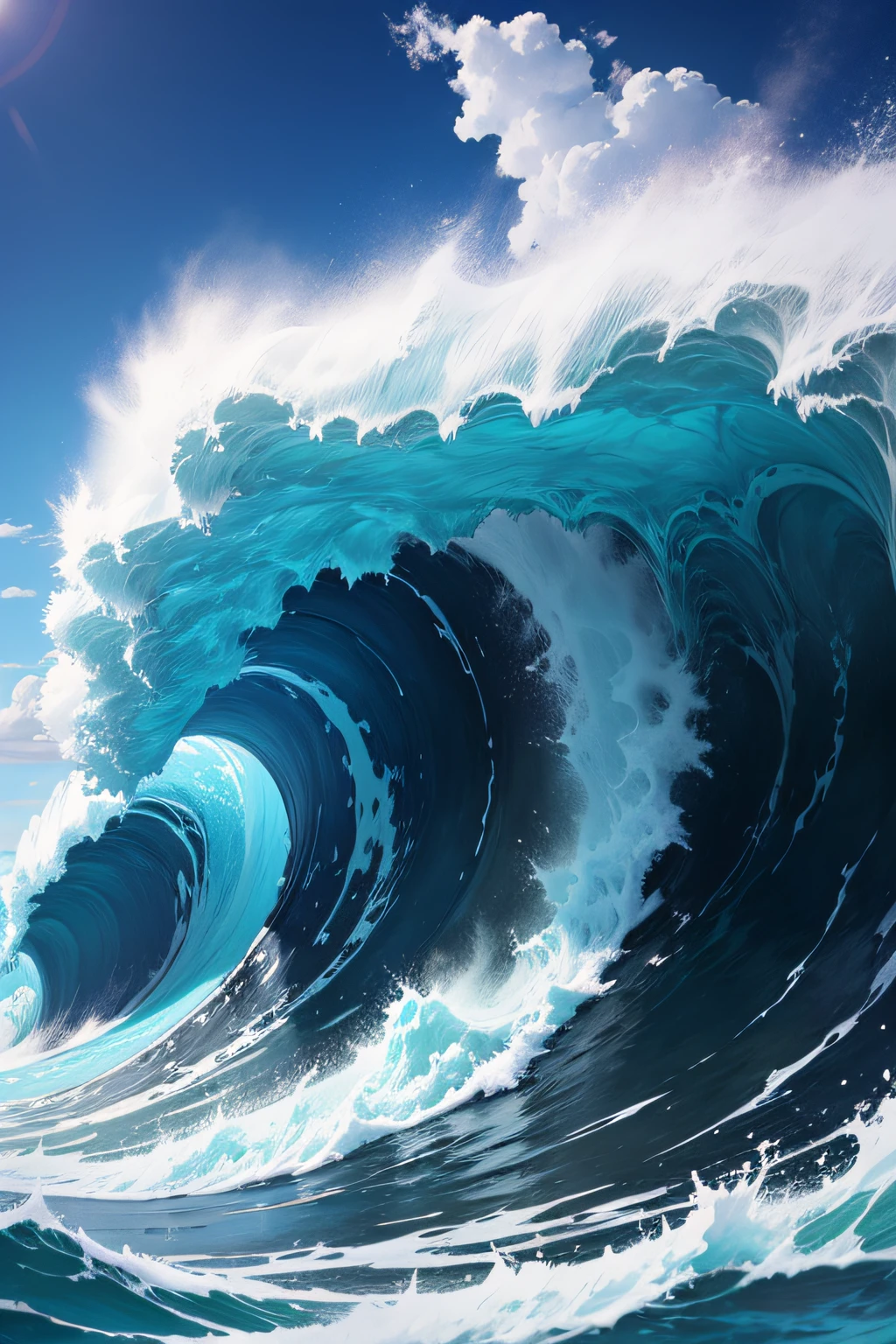 a big wave of water