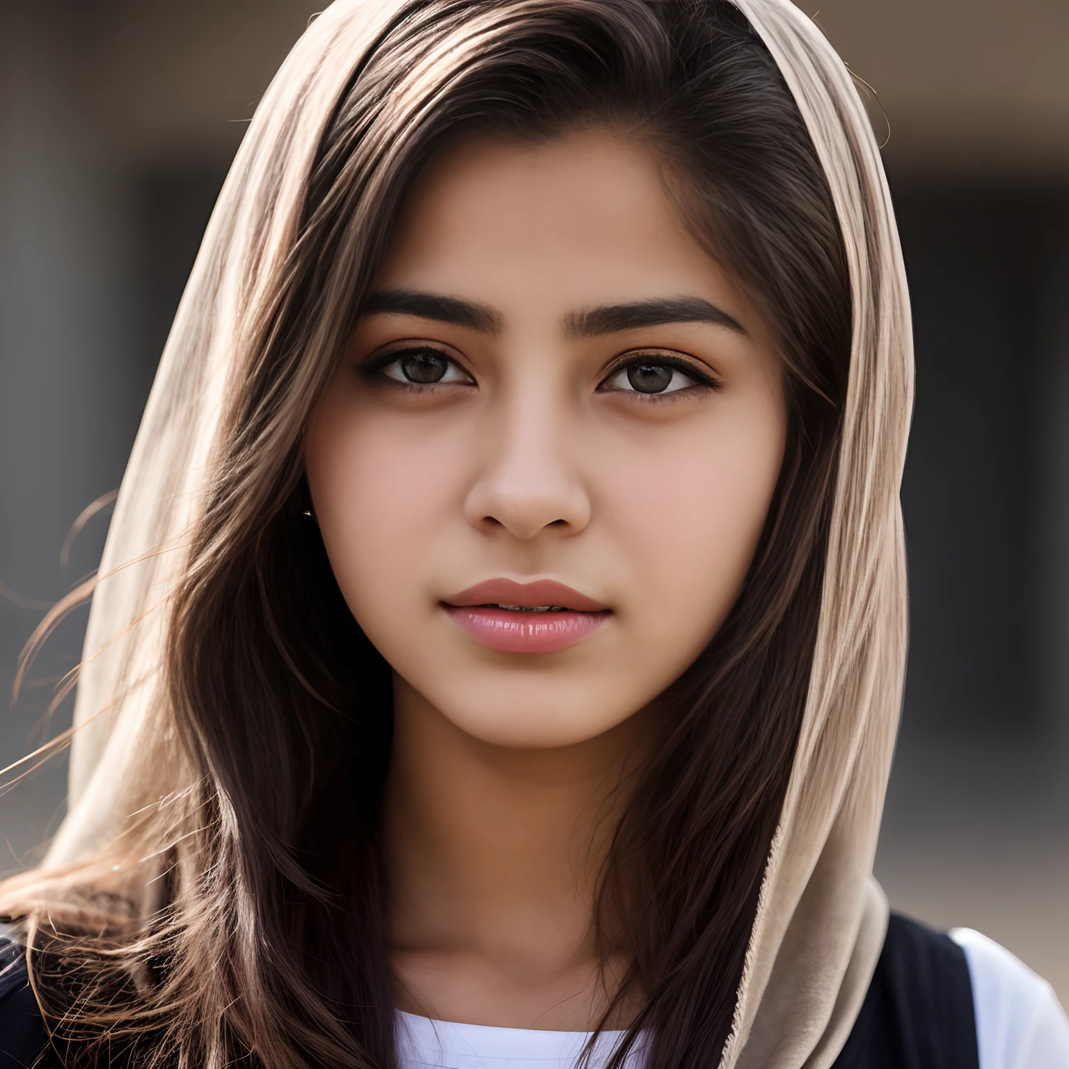 Realistic and detailed portrait of an Iraqi girl, attractive, , beautiful face, detailed face, RAW photo, Ultra realistic