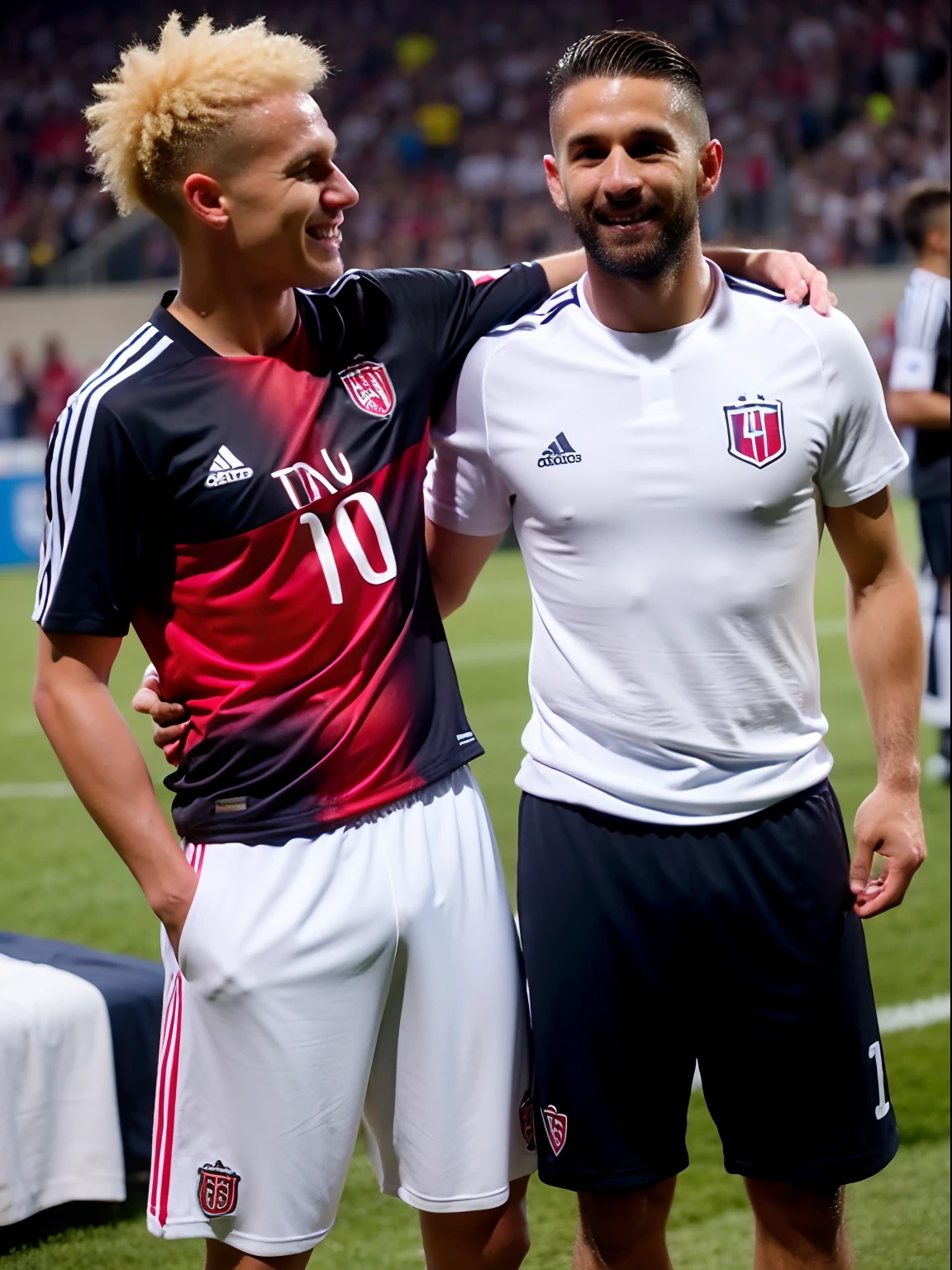Homem Soccer Player with platinum hair, In Sao Paulo, em campo