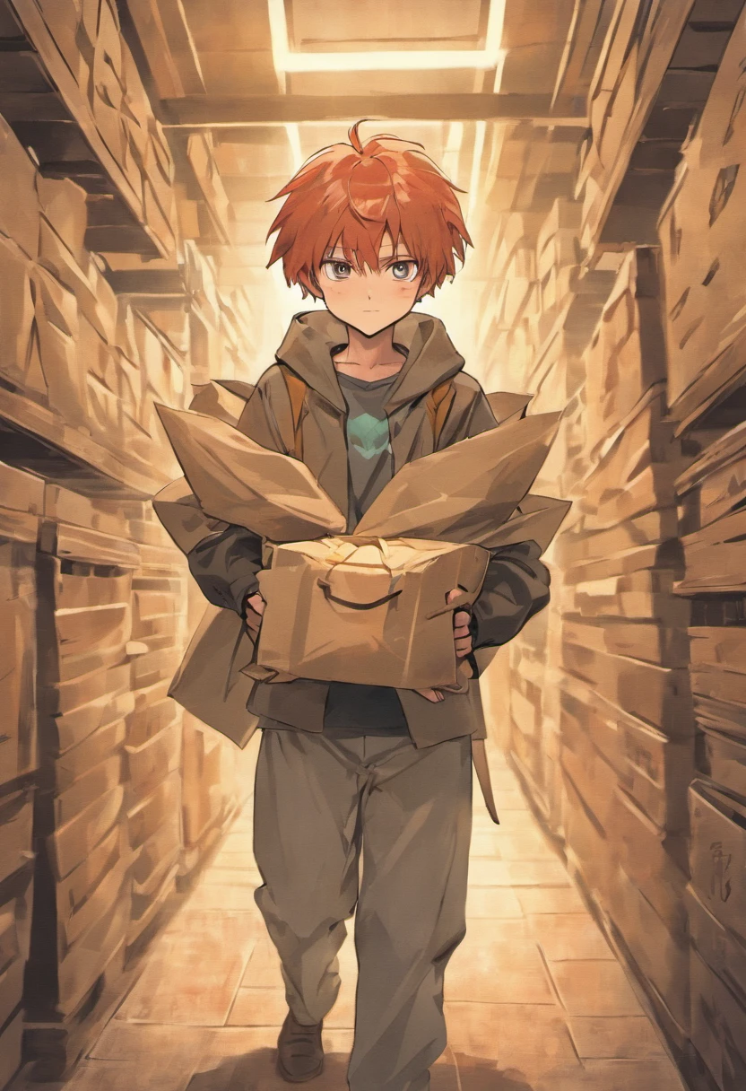 Man wearing a paper bag