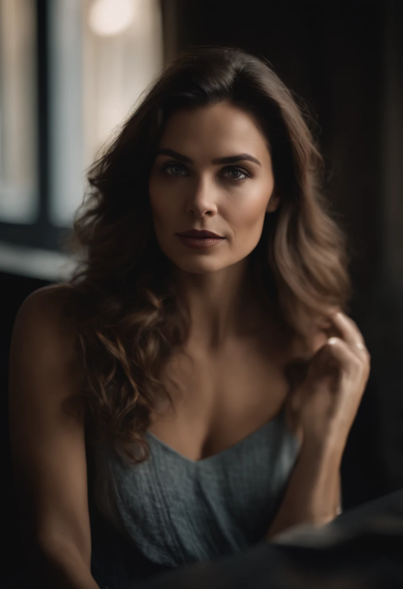 portrait femme, vue de face, belle, Talk to the camera