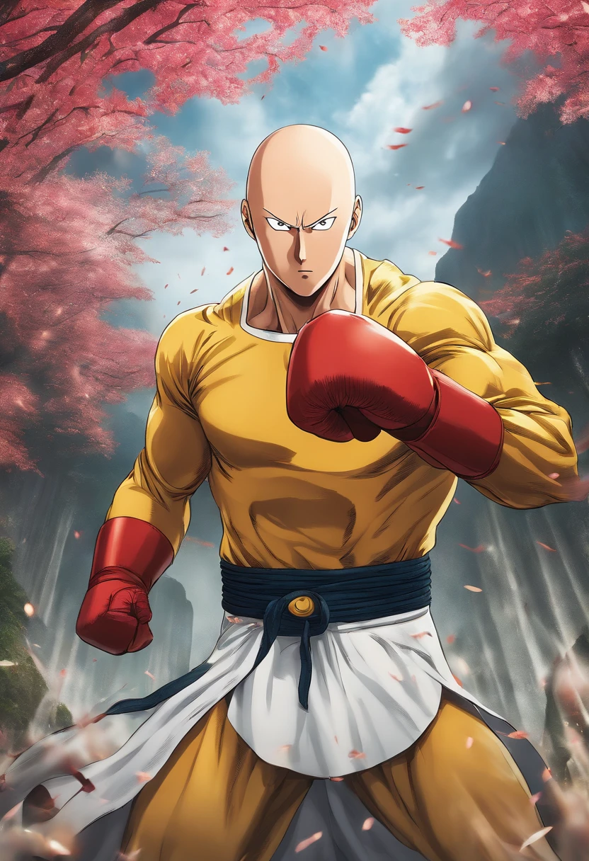saitama fighting with giant
