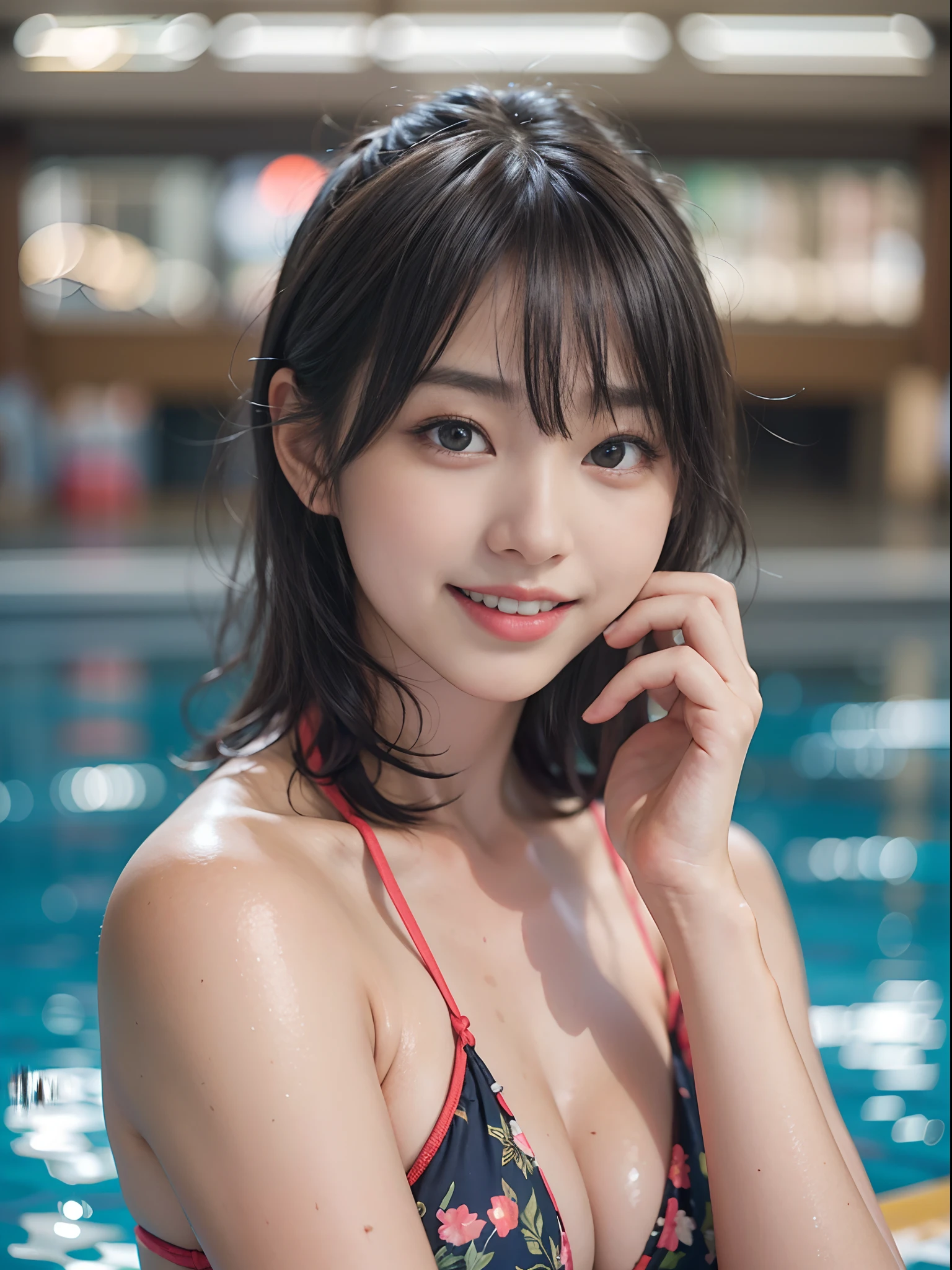 Wearing a swimsuit and posing sexy in the pool、Colossal tits、Asian woman smiling at Alafe,、Young Pretty Gravure Idol, Young skinny gravure idol, Realistic Young Gravure Idol, Young Sensual Gravure Idol, Japanese Models, Shot with Canon EOA 6 D Mark II, taken with canon eos 5 d mark iv, Young Gravure Idol, Hot with shining sun
