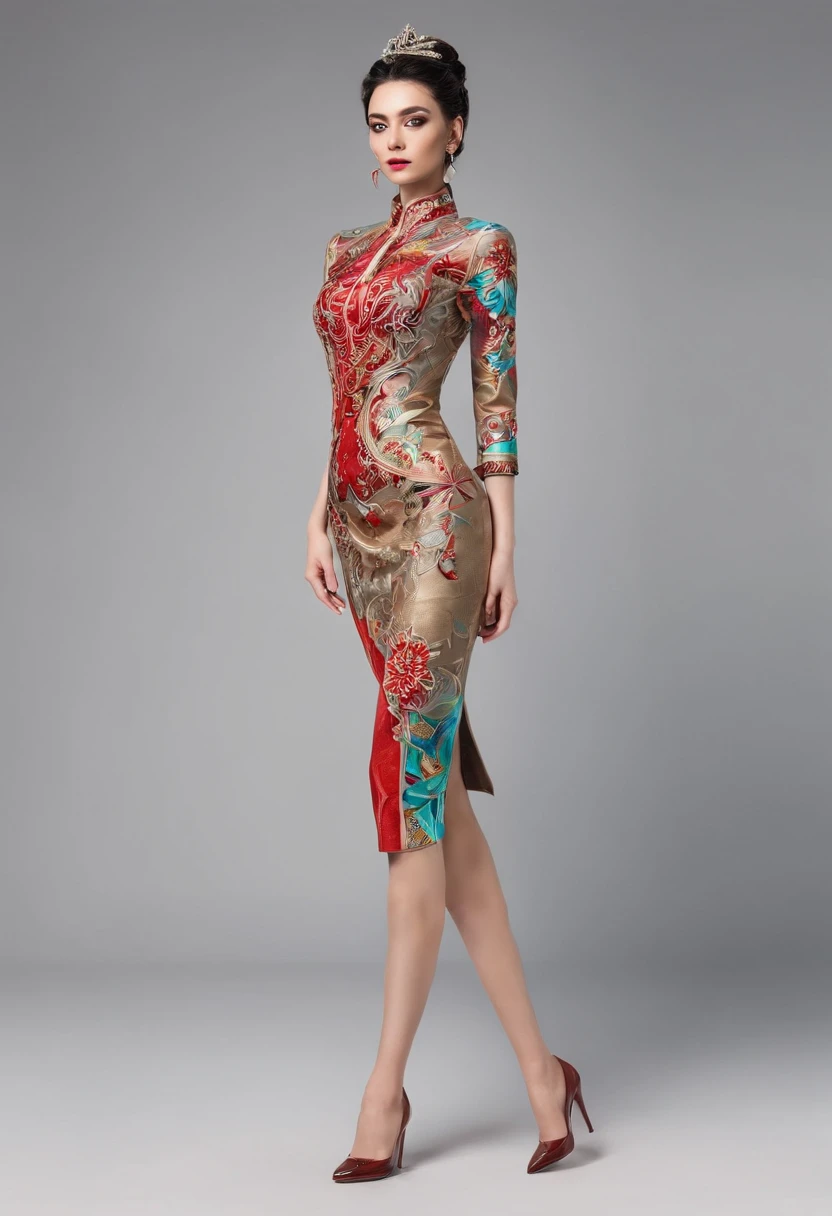 Tailor by profession,Fashion dress-up,Full body standing painting,3D立体,Detailed textures,High definition