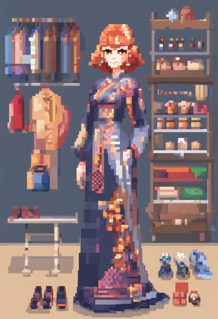 Tailor by profession,Fashion dress-up,Full body standing painting,3D立体,Detailed textures,High definition