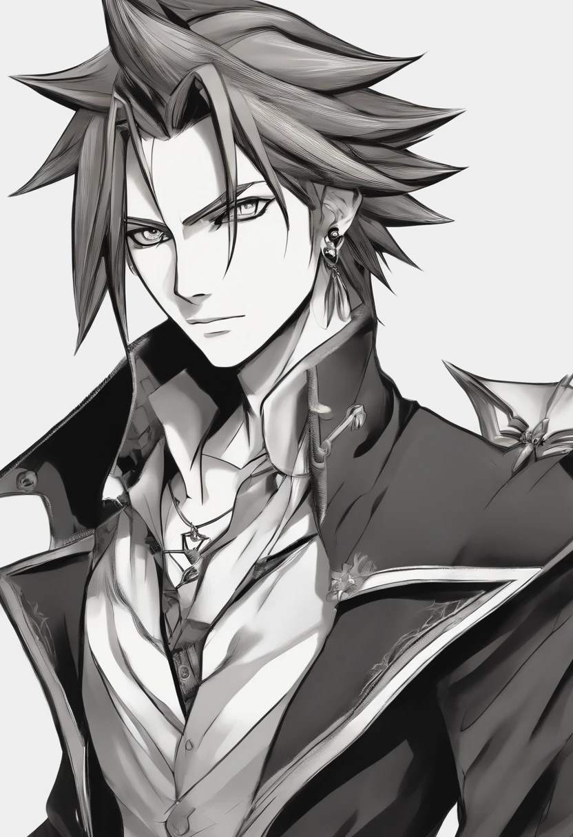 "Draw a character with an overcoat similar to that of Kingdom Hearts Organization XIII. Ele tem cabelos longos e loiros, olhos azuis e possui um ar misterioso. A arte deve ser no estilo de Tetsuya Nomura Kingdom hearts, with attention to detail of the special and the character , sem erros de anatomia. Make sure the image is colorful and conveys the enigmatic aura of the character."