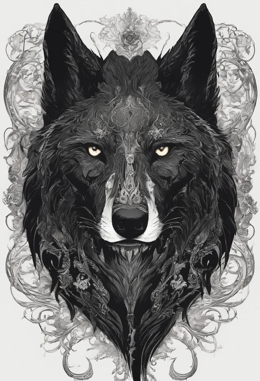 werewolf gigantic black humanoid wolf.