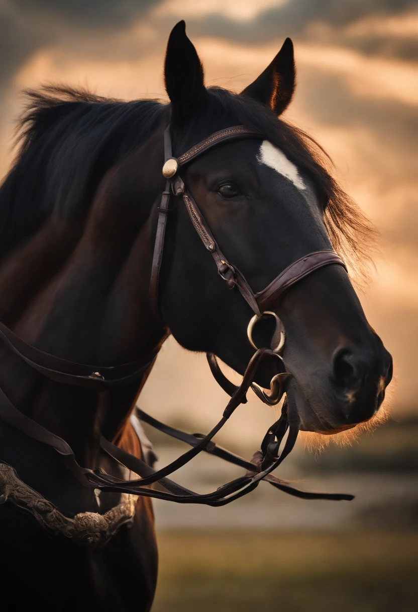 creates a man with a horse's head and no two front teeth