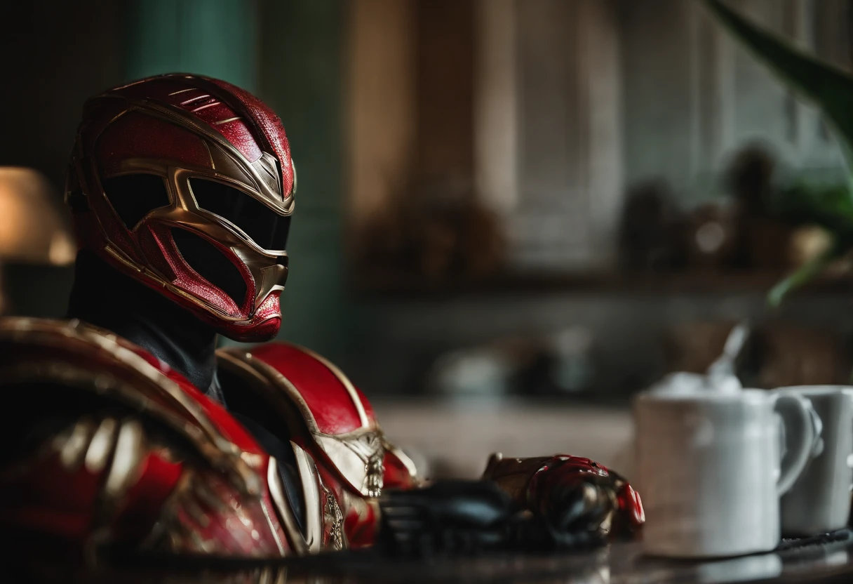 power ranger nuevo color y nuevo zord, el iguana red