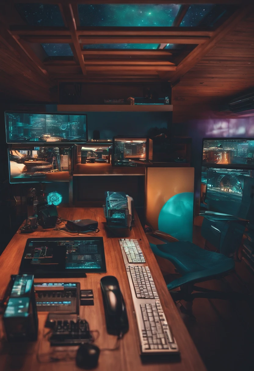 computador futurista no estilo wordpress