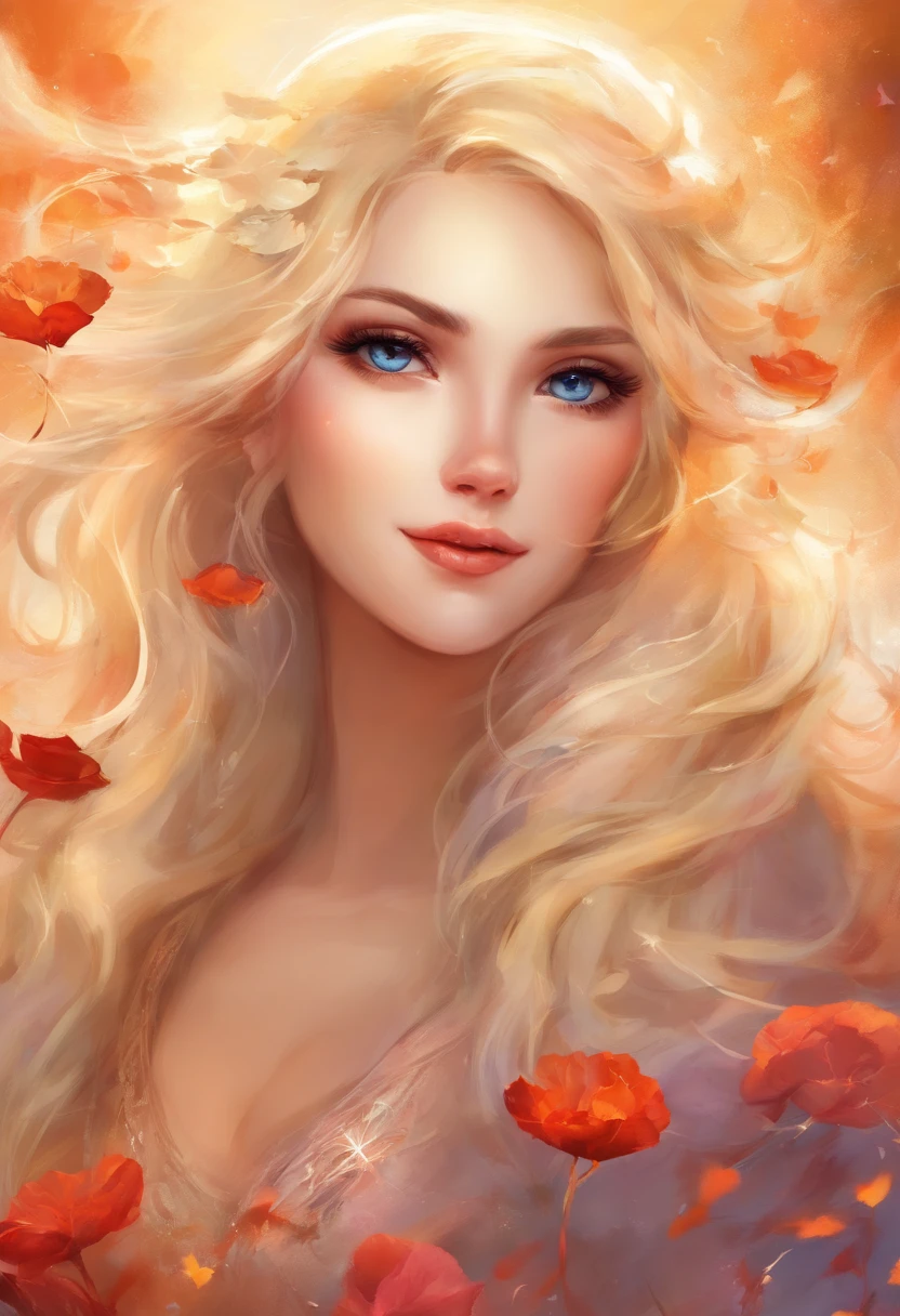 1girls, ahoge, Pony, blondes Haar, blasender Kuss, blaue Augen, blauer Schal, brauner Schal, Spaltung, geschlossener Mund, Wimpern, Gesicht, flowy hair, Haare zwischen den Augen, Herz, Lippen, Lippenstift, Lange Haare, Blick auf den Betrachter, Schminke, Nachthimmel, Nase, ein Auge geschlossen, orangefarbener Schal, rosa Lippen, Rosa Schal, portrait, lila Augen, realistisch, Rote Lippen, roter Schal, Schal, Unterschrift, smil, nur, Raum, gesprochenes Herz, Stern (Himmel), Sternenhimmel, upper body, Wasserzeichen, Yang Xiao Long, gelber Schal
