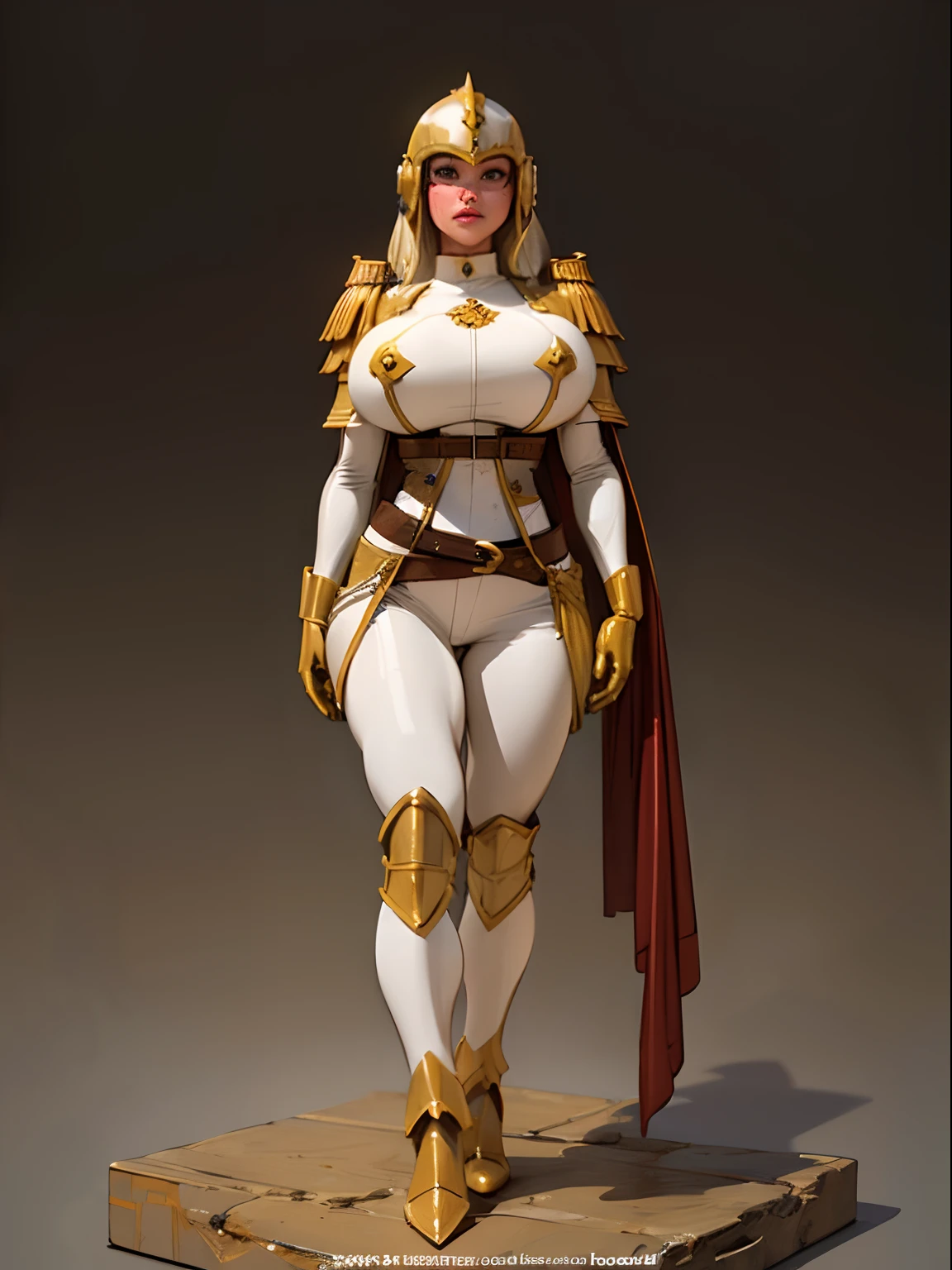 masterpiece, best quality, high quality, white SKIN elf, long hair, white hair, yellow eyes, full body, def_effie, blue breastplate, white skin, looking at viewer, shiny, armor, thigh highs, high boots, shoulder armor, faulds, poleyn, gloves, gauntlets
