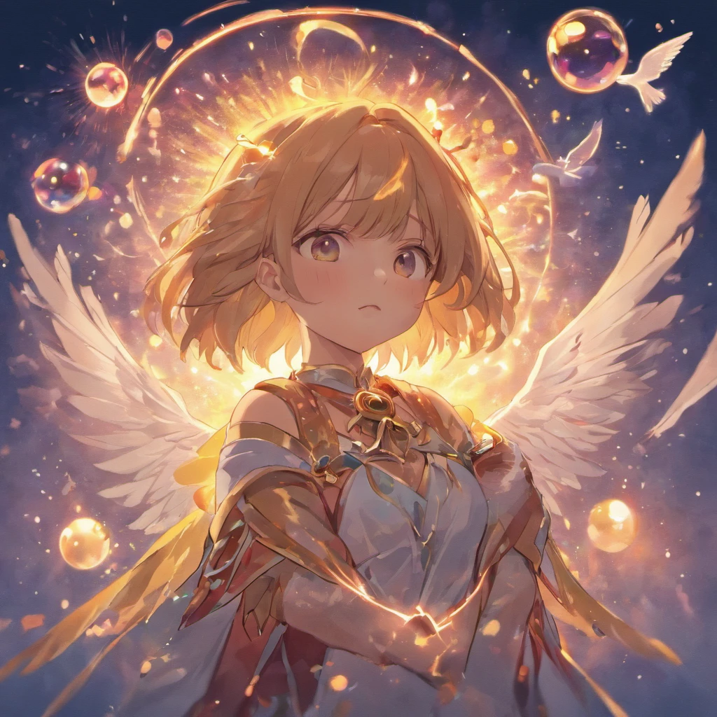 the night,Colorful,Fireworks all over the sky,Heart-shaped bubbles,Bird couples,Cartoony,Chubby little female bird and little male bird hugging each other,Glowing fireflies around,,Cute and cute,bird ILLUSTRATION,Glow effects,Dingdall effect,depth of fields,high light,Real light,Ray traching,oc rendered,Hyper-realistic,best qualtiy,8K,Works of masters,super-fine,Detailed feathers,Correct anatomy,Bokeh
