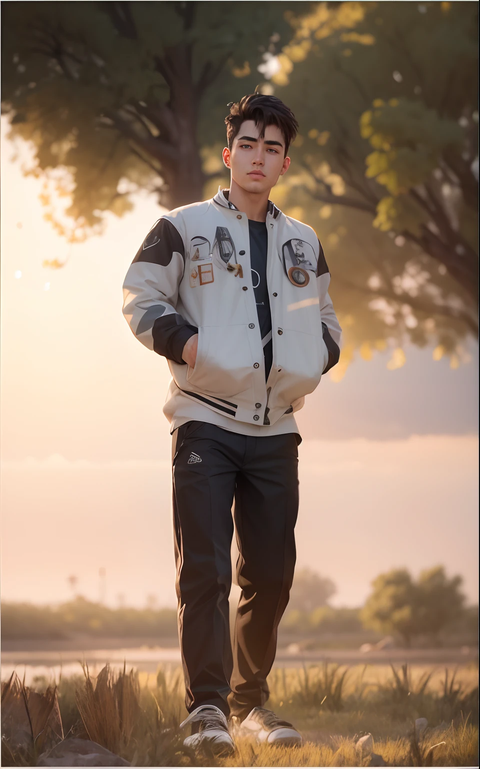 Handsome boy ultra realistic,-v4
