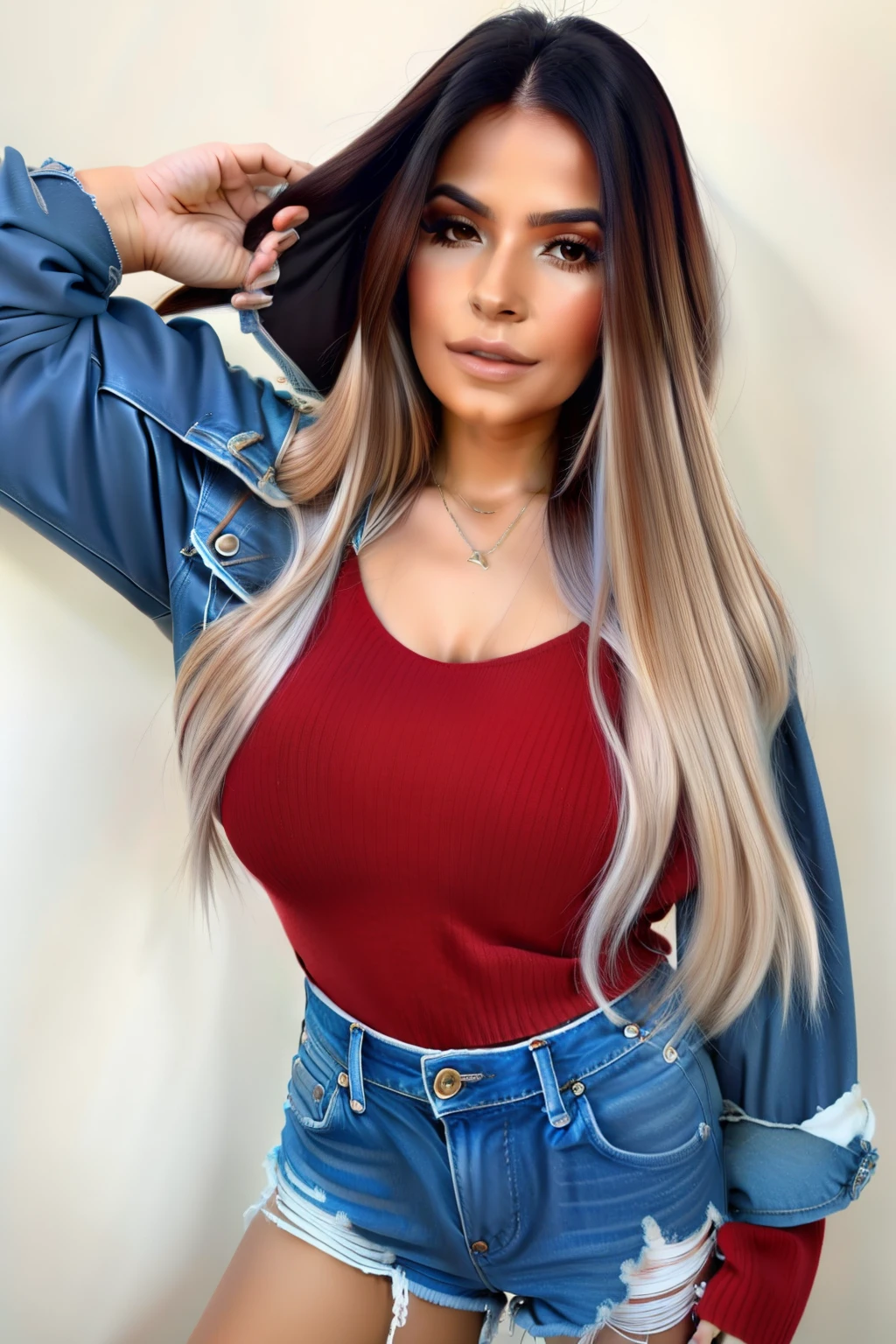 mayara, BigFaketits, sexy, nu,long flowing hair, nu, NFSW, cabelos loiros:1.7