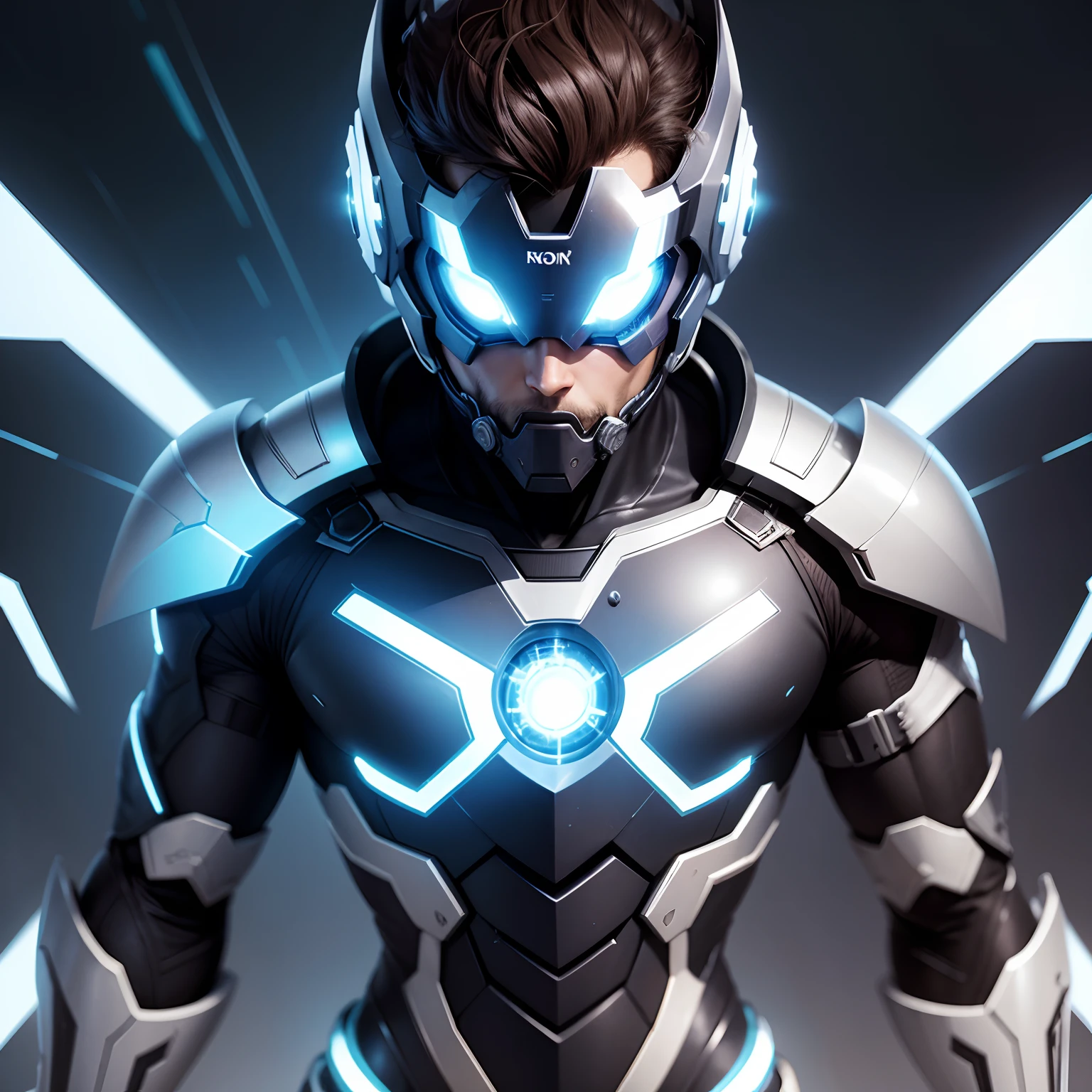 Homem xenon resplandecente