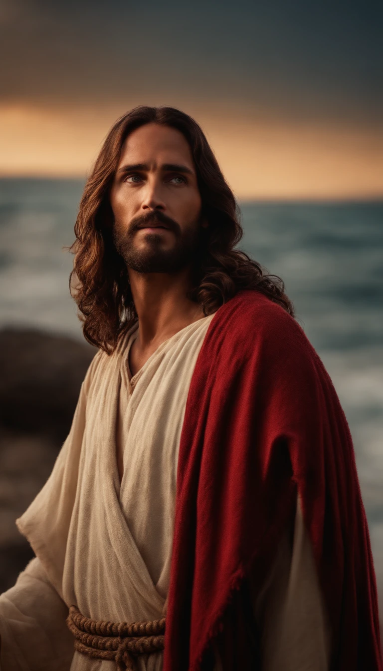 jesus, abrindo o mar vermelho com seu cajado