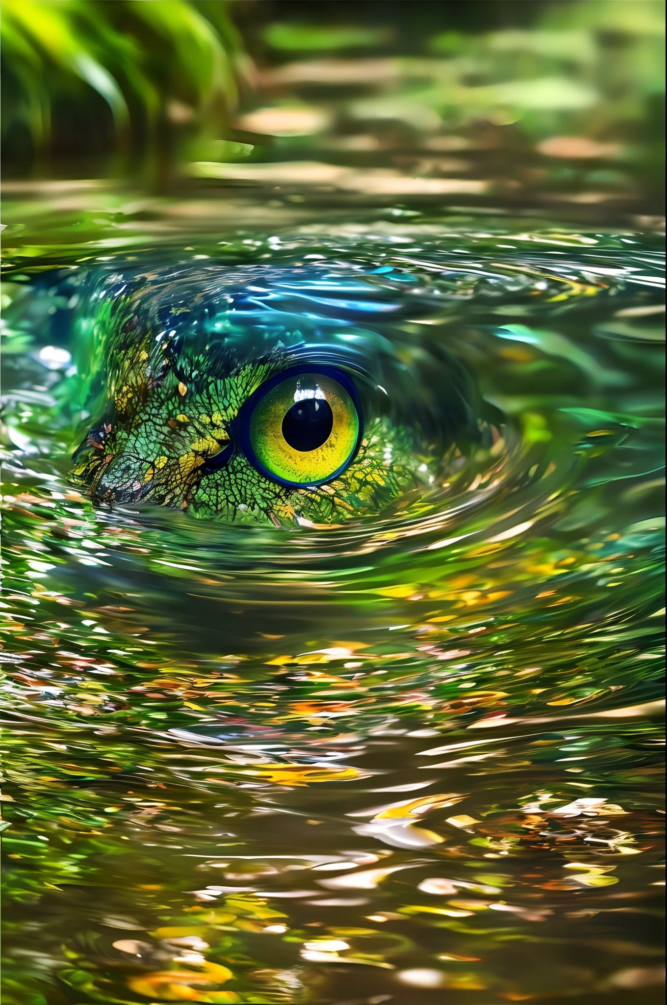 frog in lake in jungle. Very intricate. Digital painting. Photorealistic style --auto --s2