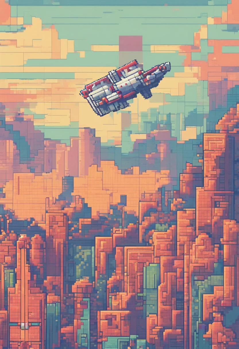 pixel art 4K wallpaper. Incredible pixel art. Pixel Art. Paper airplane