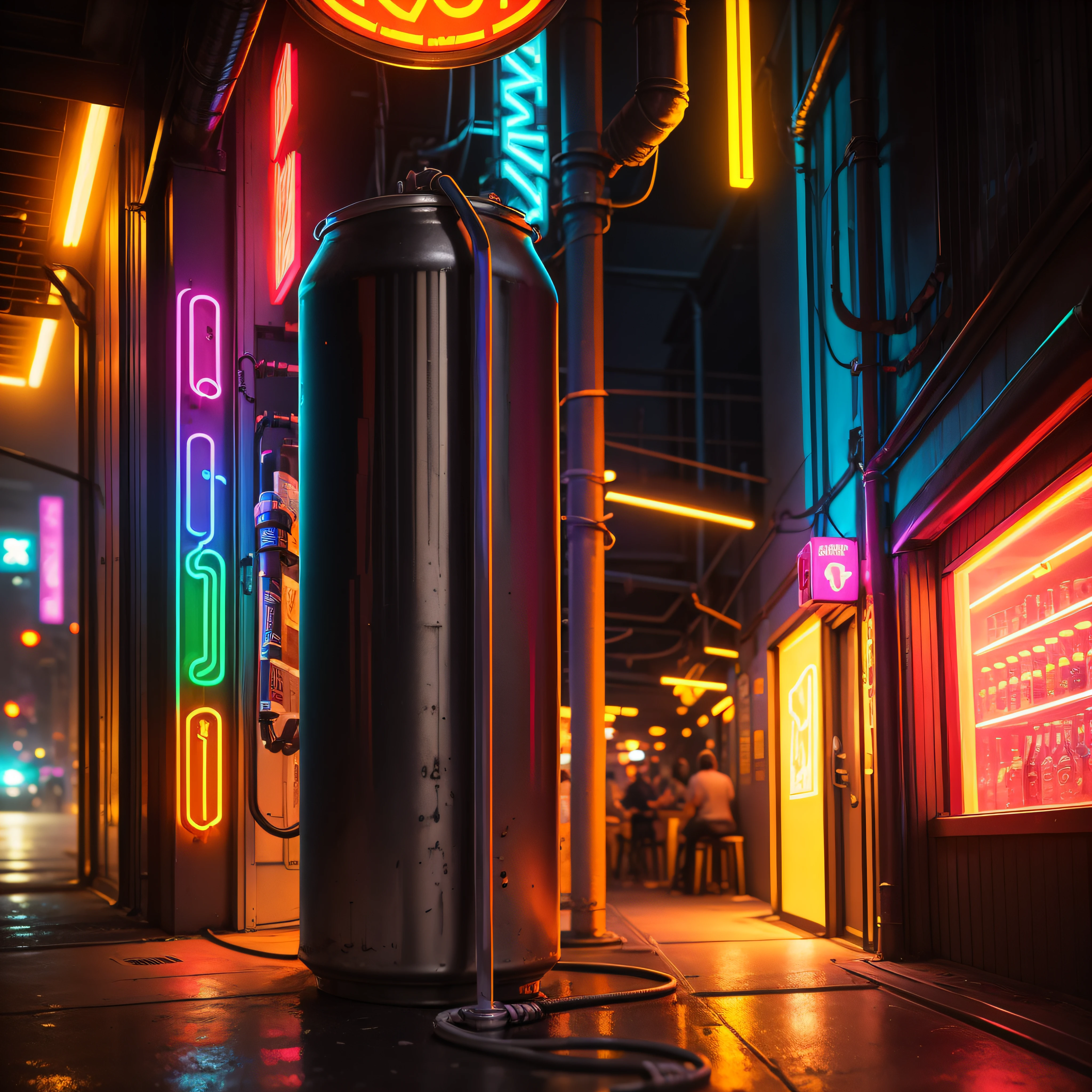 craft beer can neon cyberpunk