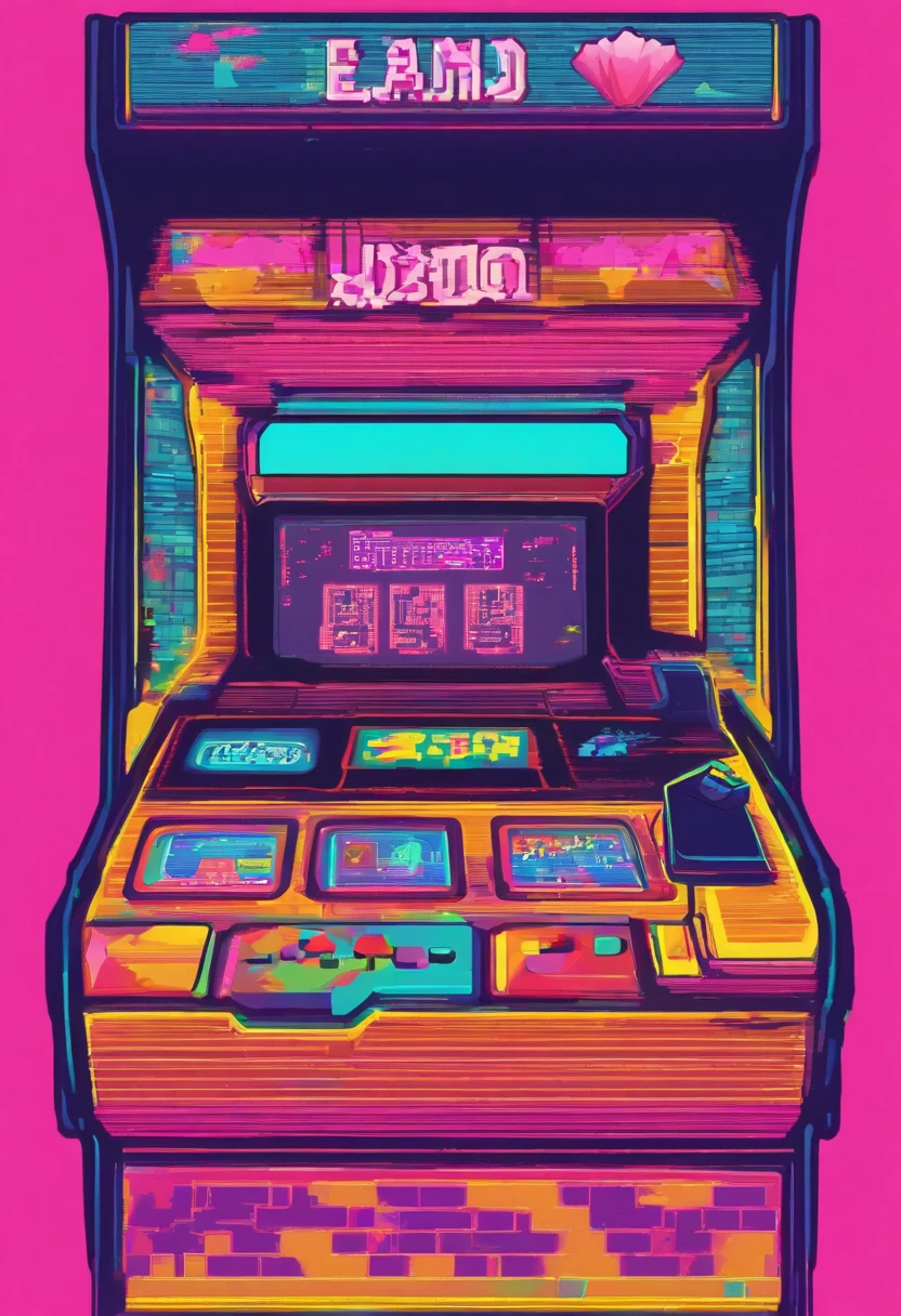 kawaii aesthetic, Sala de Jogos Arcade, ZERO, vaporwave, Synthwave