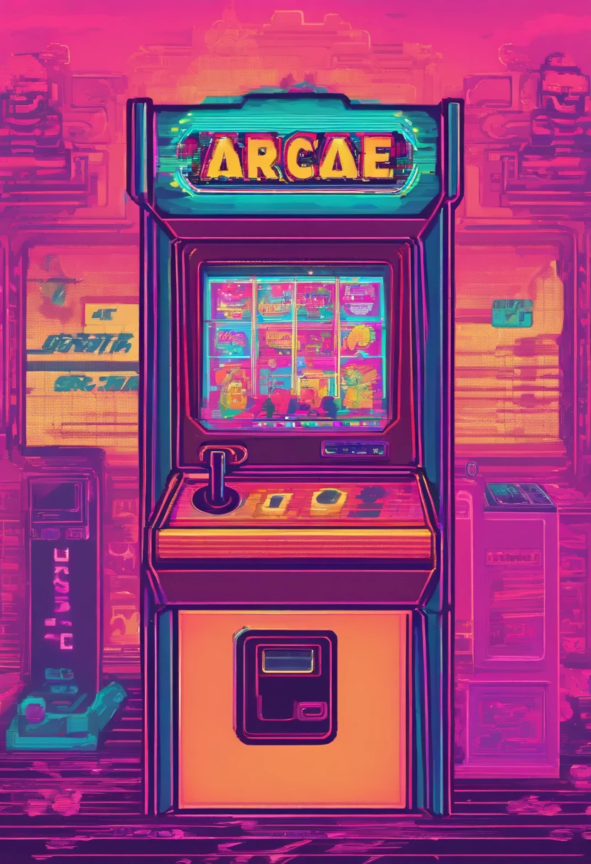 kawaii aesthetic, Sala de Jogos Arcade, zero, vaporwave, Synthwave