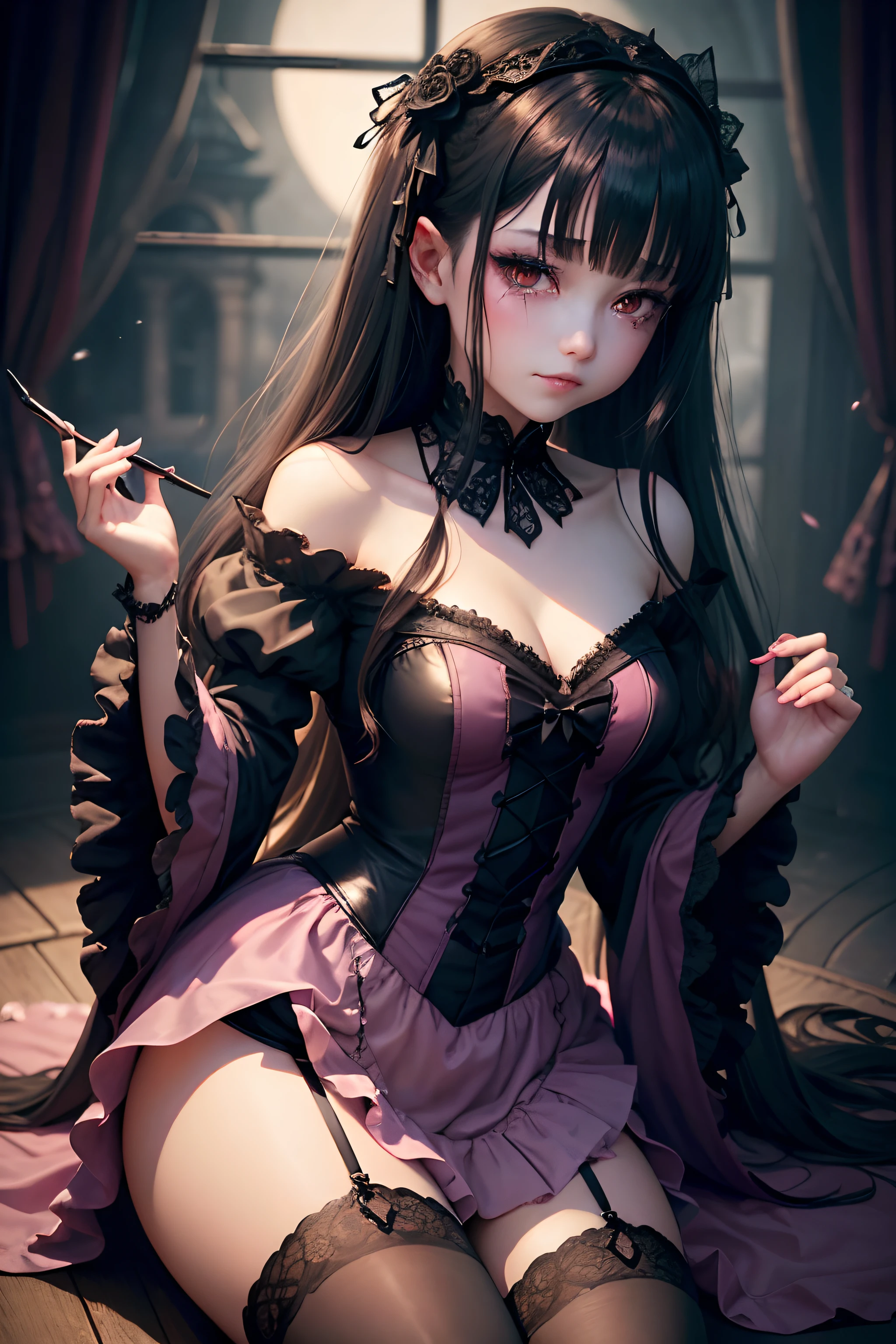 A sexy、Glamour、Gothic lolita、A slight smil、A sexy、garterbelts、knee high socks、Beautifying the world、Unhappy、Lament my night's fantasy、Beautie、Beautiful shape、wretched、ghosts、wraiths、Evil Spirit、The dragon、Beautiful、boredom、Unusual beauty、Bewitching、Fornication、Hard Dark Gothic Makeup、Maniacal、Deep night sky、horor、bell sleeves、Wizard Sleeve、twin-tail hair、maid clothes、Dark Gothic、Longer dress、Black Dark Eyeshadow、Visual Lock、slaves、crying how bright、mourn、Sad songs、Good skin luster、Lace pink、Long hair straight hair、Light pink hair、Dark Gothic Makeup、Dark smile、An abnormal、Restless Palace、Kamimei、Pleasant look、Small Devil、Fragrant beauty、Smell、fragrant、lovely、Kiss Face、Ride in a foggy carriage、age19、carriage、