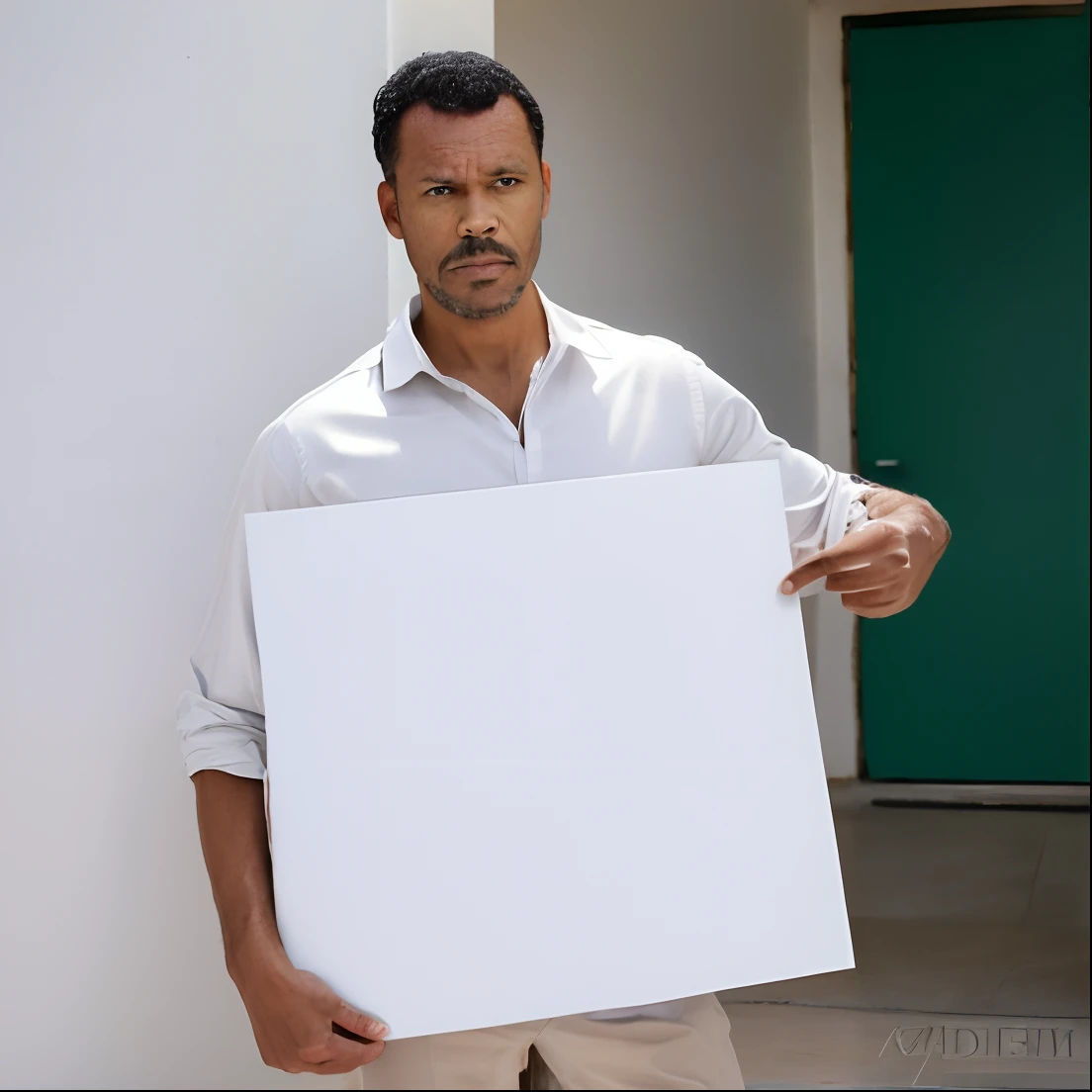 guttonerdvision10, Arafed man holding a blank sign in his hands, subject action: segurando sinal, subject action : segurando sinal, Fotografia de Stock, quadros brancos, 'fundo branco'!!!, Obra de arte retangular, advertising photo, sem texto, cut out of cardboard, imagem em forma, advertising photography, homem atraente, Branco Backround, foto de marketing legal, com um fundo branco