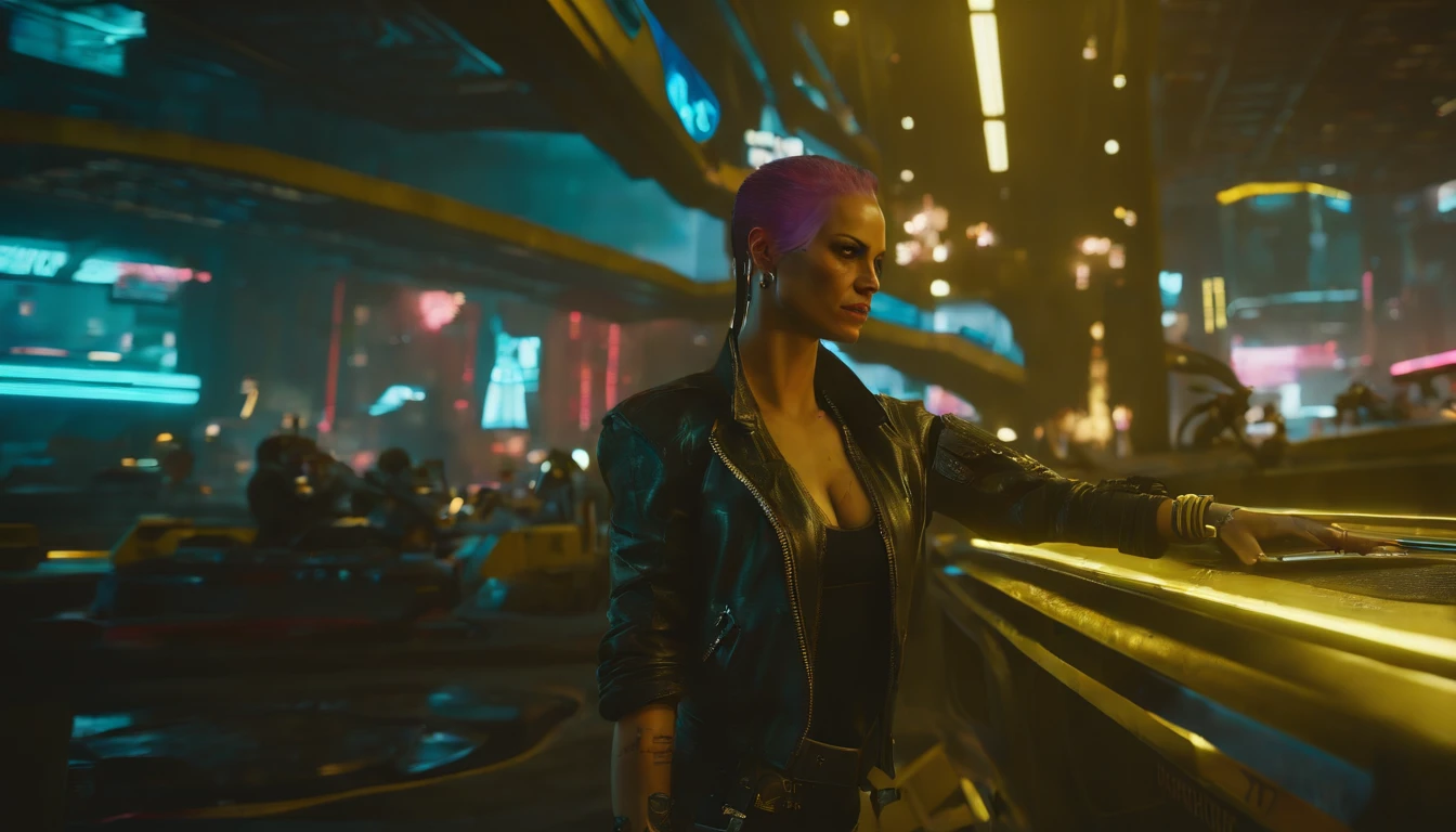 (Antecedentes cyberpunk 2077,city, mejor calidad, obra-prima, ultrahigh resolution, realistic photograph:1.4)