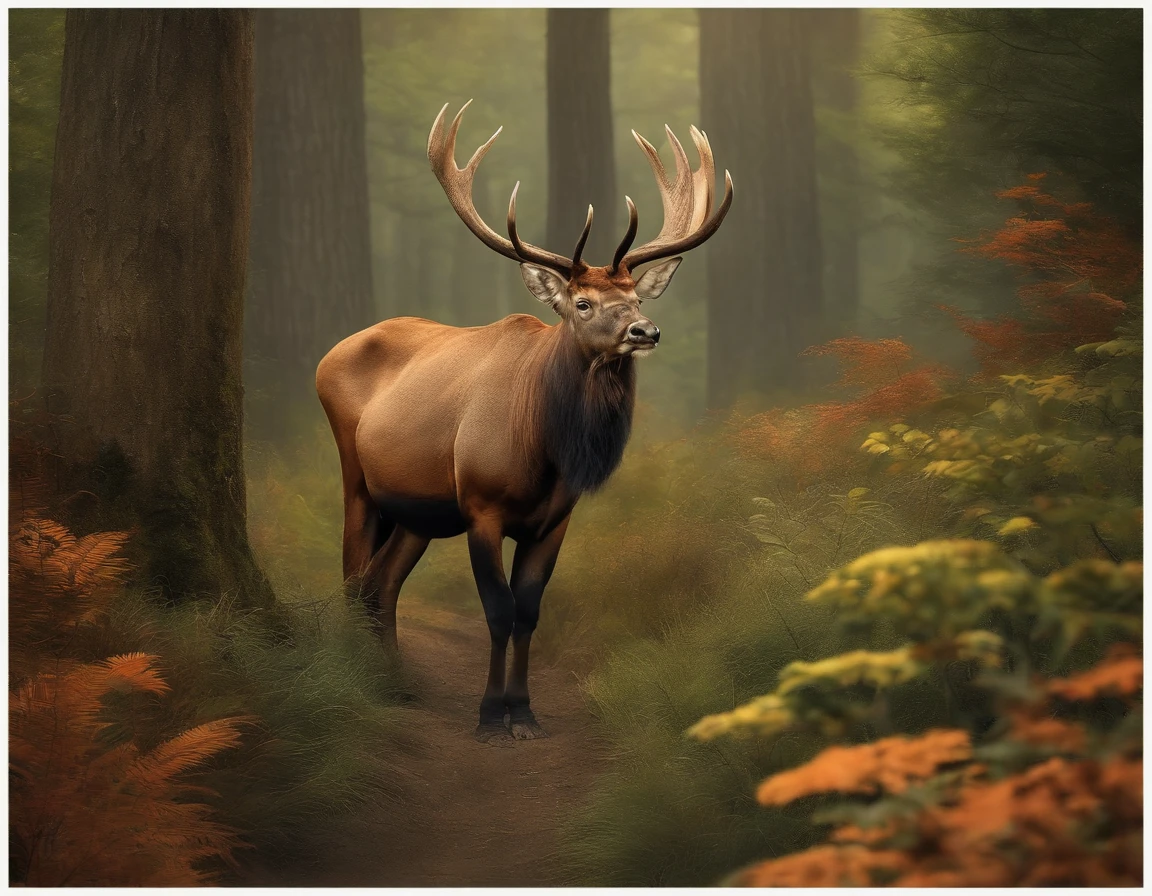 Crie um desenho com animais na floresta em desenho animado, onde eles se divertem pintando quadros e desenhos