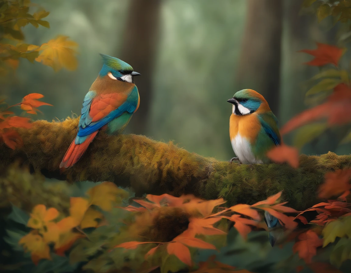Muitos animais em desenho animado na floresta pintando quadros e desenhos