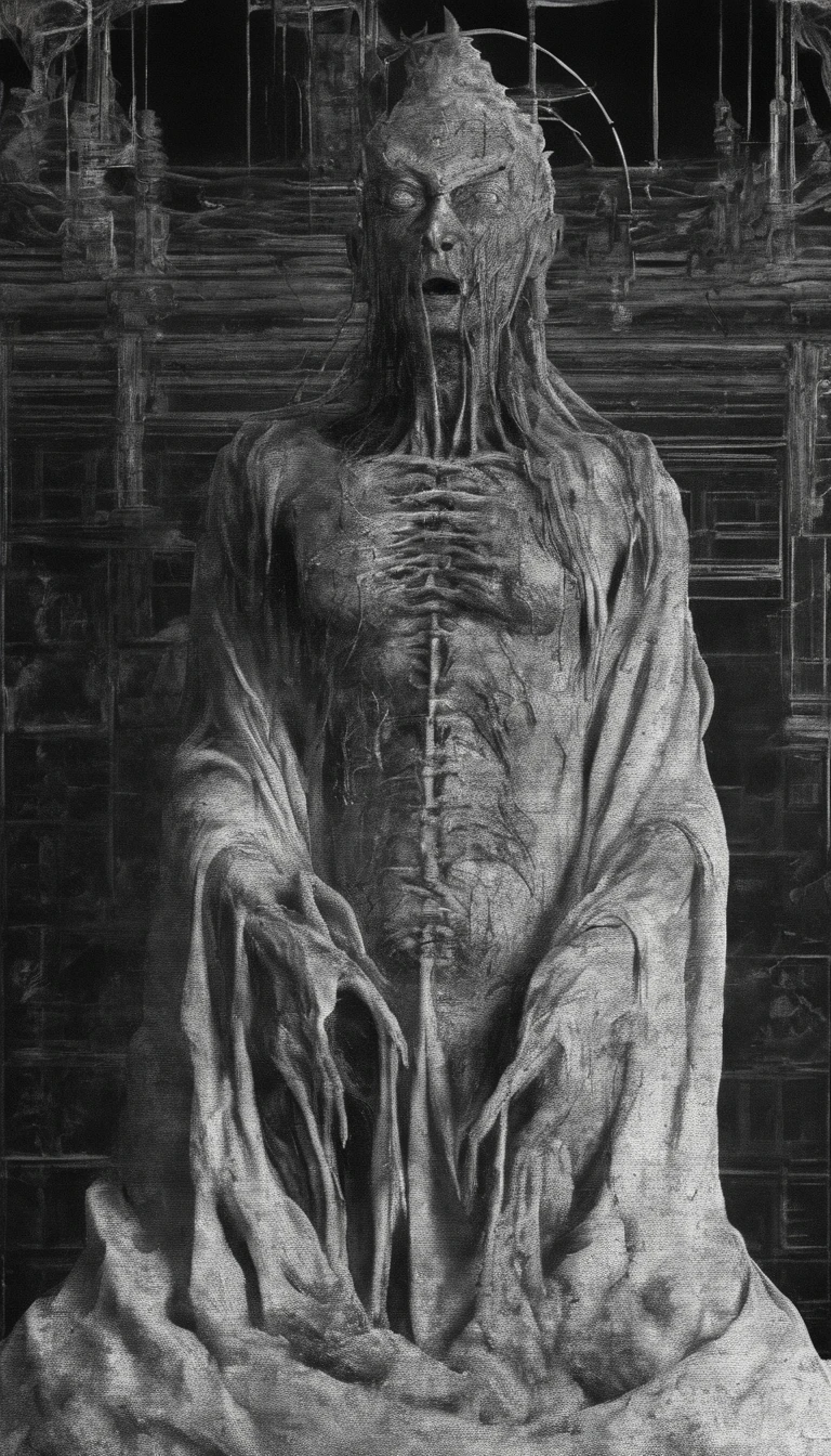 Blood red room, Flashing white TV screen, BUDDHA STATUE, cabelos preto e longos, with hair dishevelled, Cover one eye and face, Bright red eyes, Wearing a white transparent robe, Looming full breasts,liquor,Devil, reaching out her hands,Straighten your body, Red nails are exposed, Pinch the camera, hyper HD, Anatomically correct, Textured skin, Super detail, High details, High quality, A high resolution, 8K, hyper HD, Anatomically correct, Textured skin, Super detail, High details, High quality, Best quality, 8K,Leishnampo,Room 2,Horror