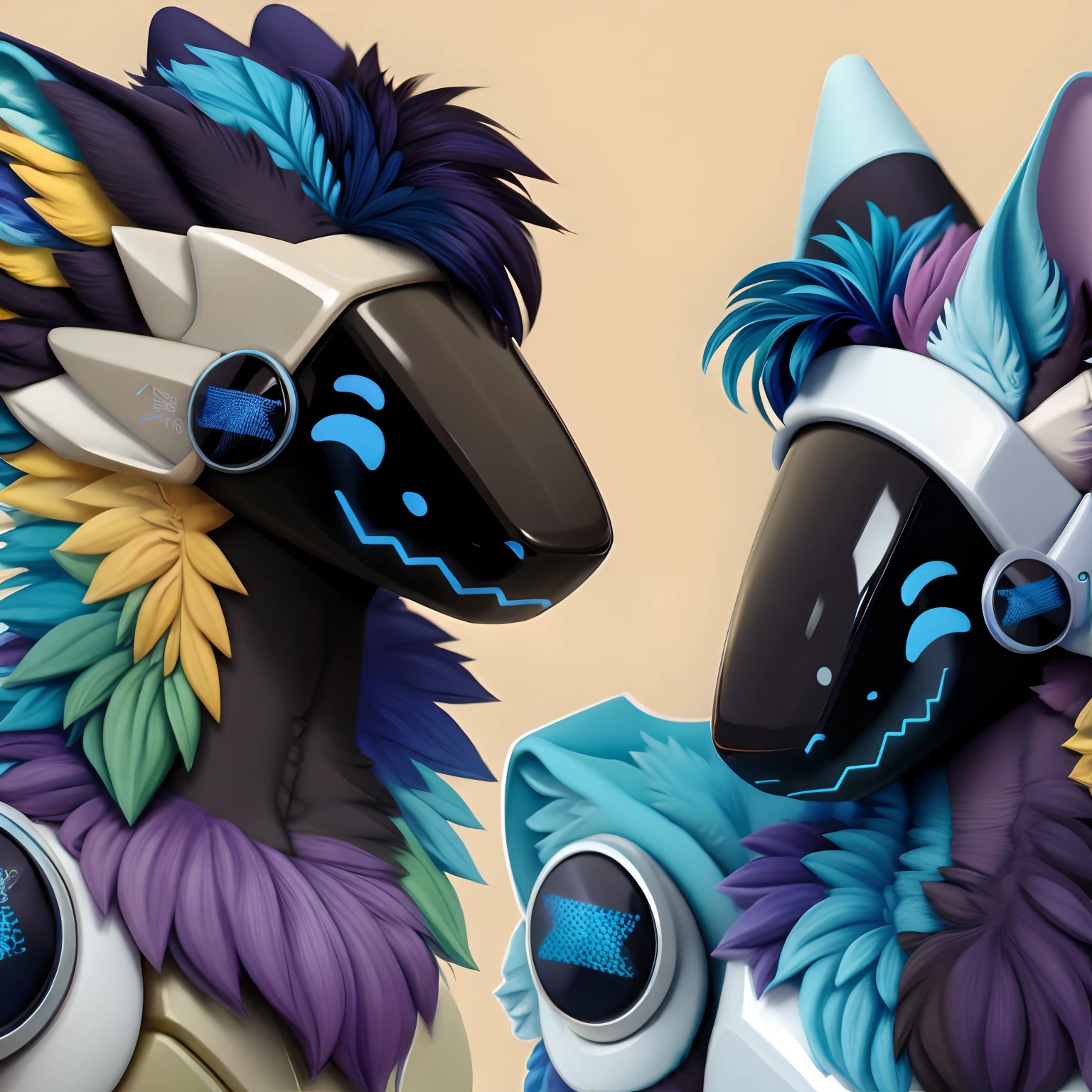 Protogen, color azul