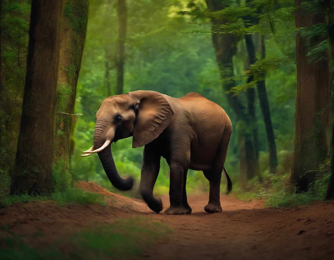 variedade de animais se divertindo na floresta