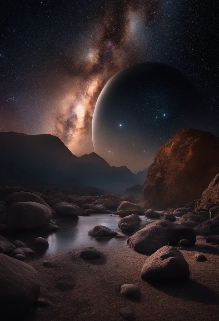 Create a other dimention with stars, milky ways and planets