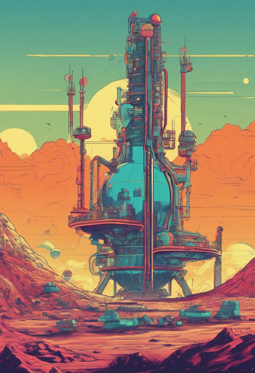 the mine where they extract spices and seasonings from the earth, cinematic, miners in distance
