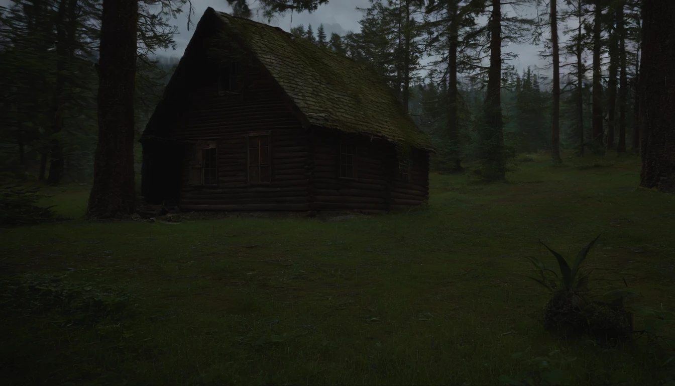 a young girl named Lily  stumbled upon a decrepit cabin and cautiously entered. Inside, she found a dusty journal, revealing the cabin's sinister past.